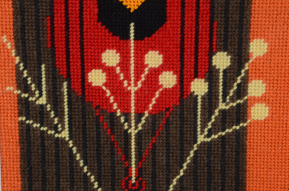 Richard Gegner Signed Needlepoint after Charley Harper "October Edibles"