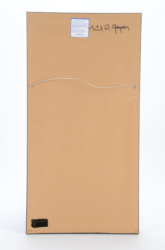 Richard Gegner Signed Needlepoint after Charley Harper "October Edibles"