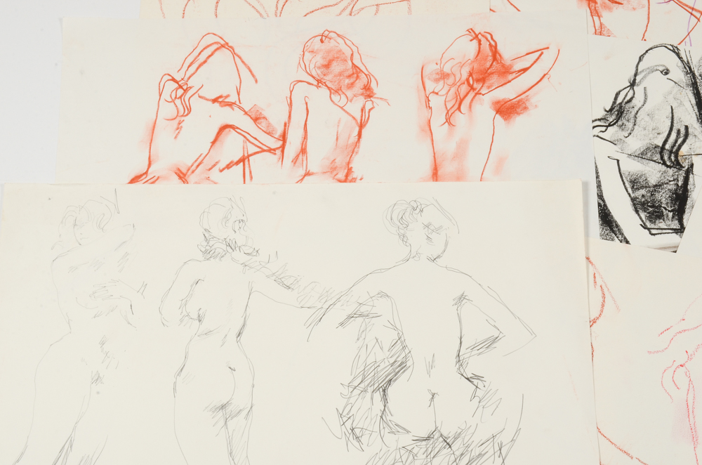 Collection of Peter Collins Nude Figure Drawings
