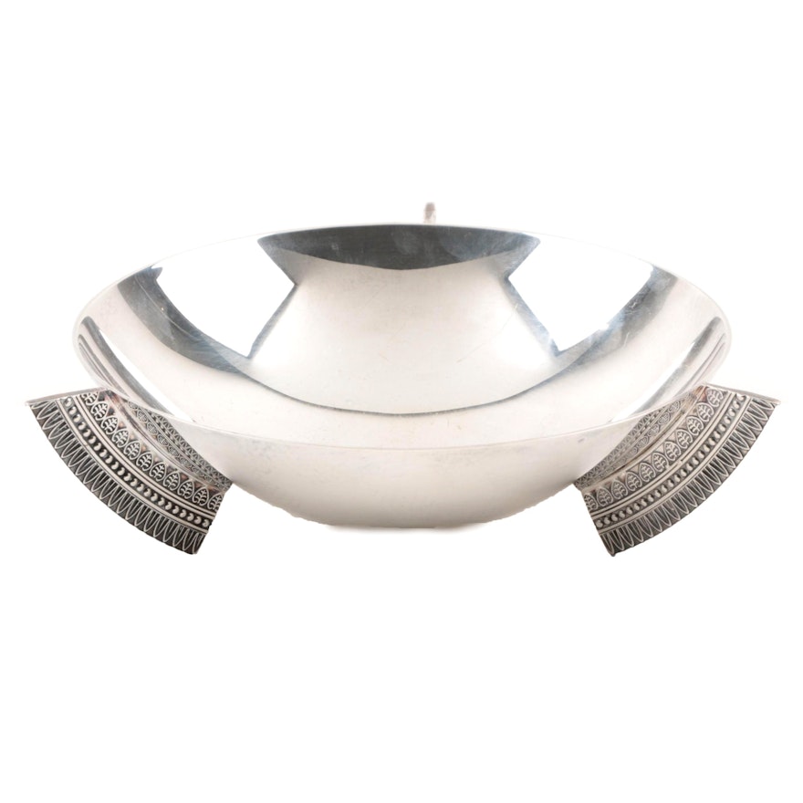 Christofle Modernist Silver Plate Bowl