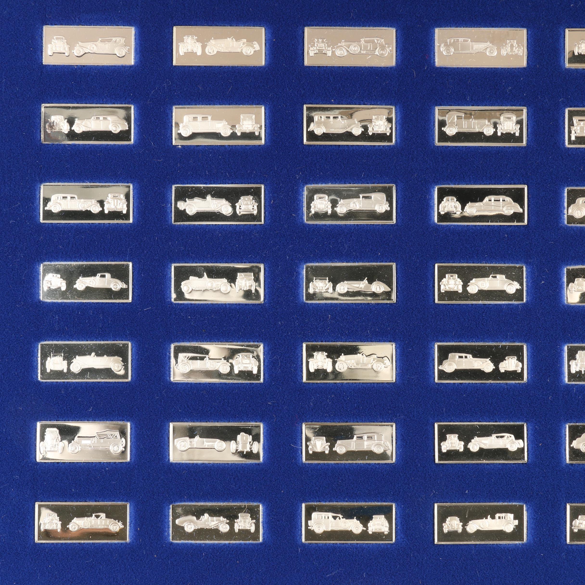 Franklin Mint "Classic Car Miniature Collection" Proof Silver Ingot Set