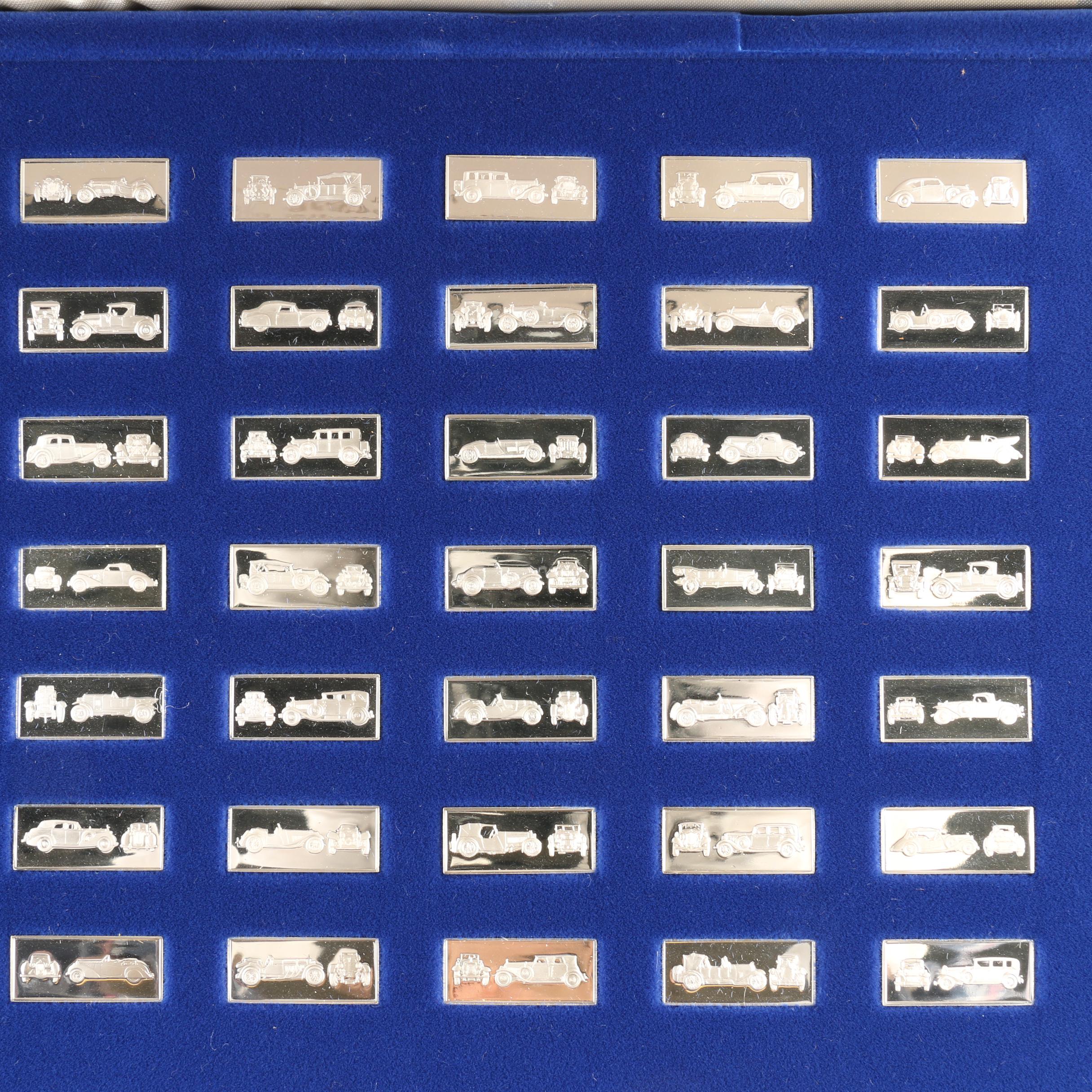 Franklin Mint "Classic Car Miniature Collection" Proof Silver Ingot Set
