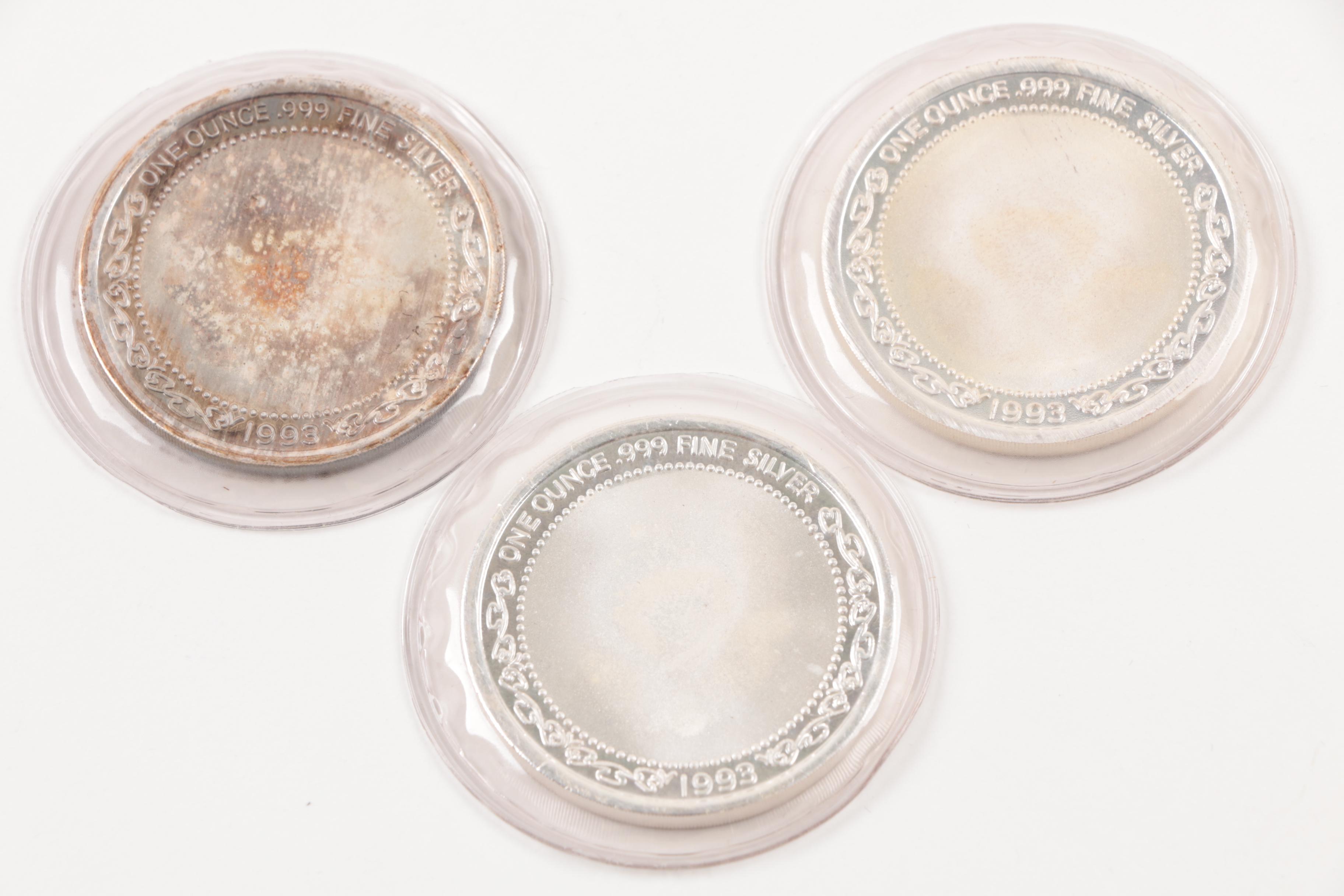 Three One Ounce Fine Silver Commemorative First Communion Medals