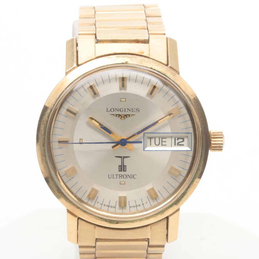 Longines Ultronic Gold Filled and Stainless Steel Wristwatch