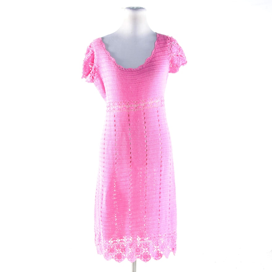 Lilly Pulitzer Pink Crochet Dress