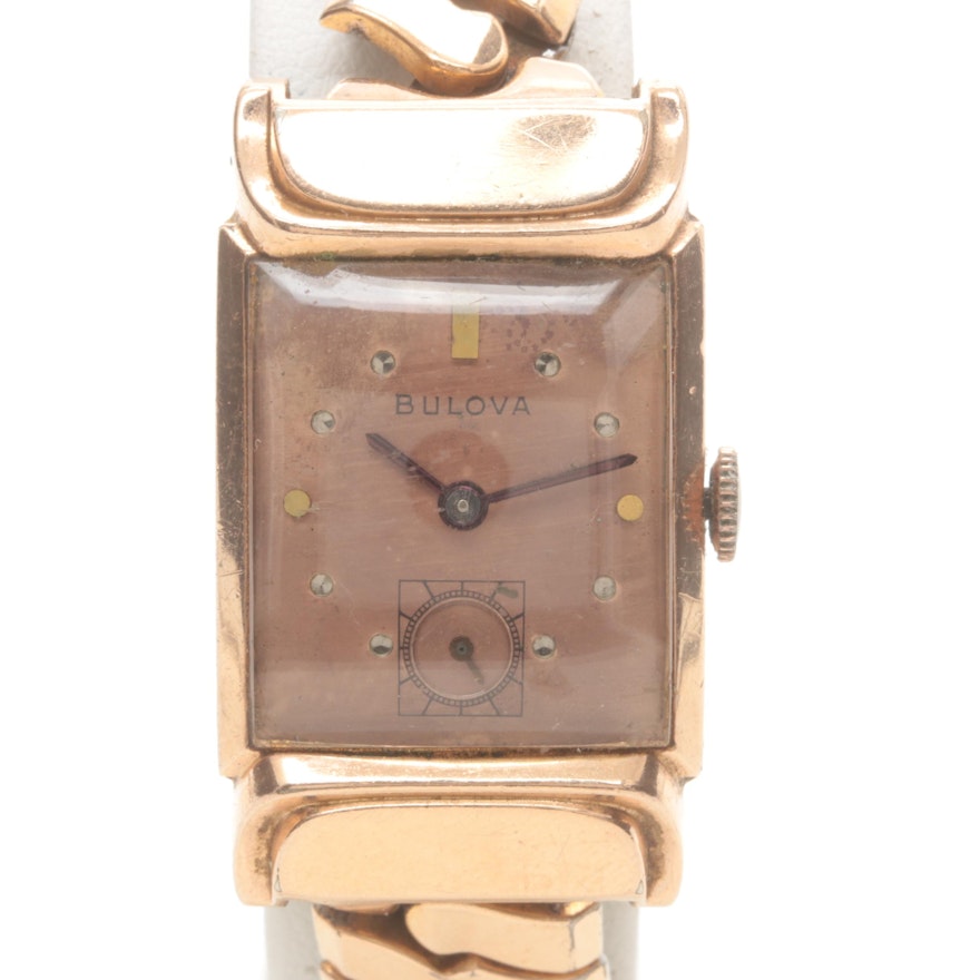 Bulova Gold Filled and Stainless Steel Stem Wind Wristwatch