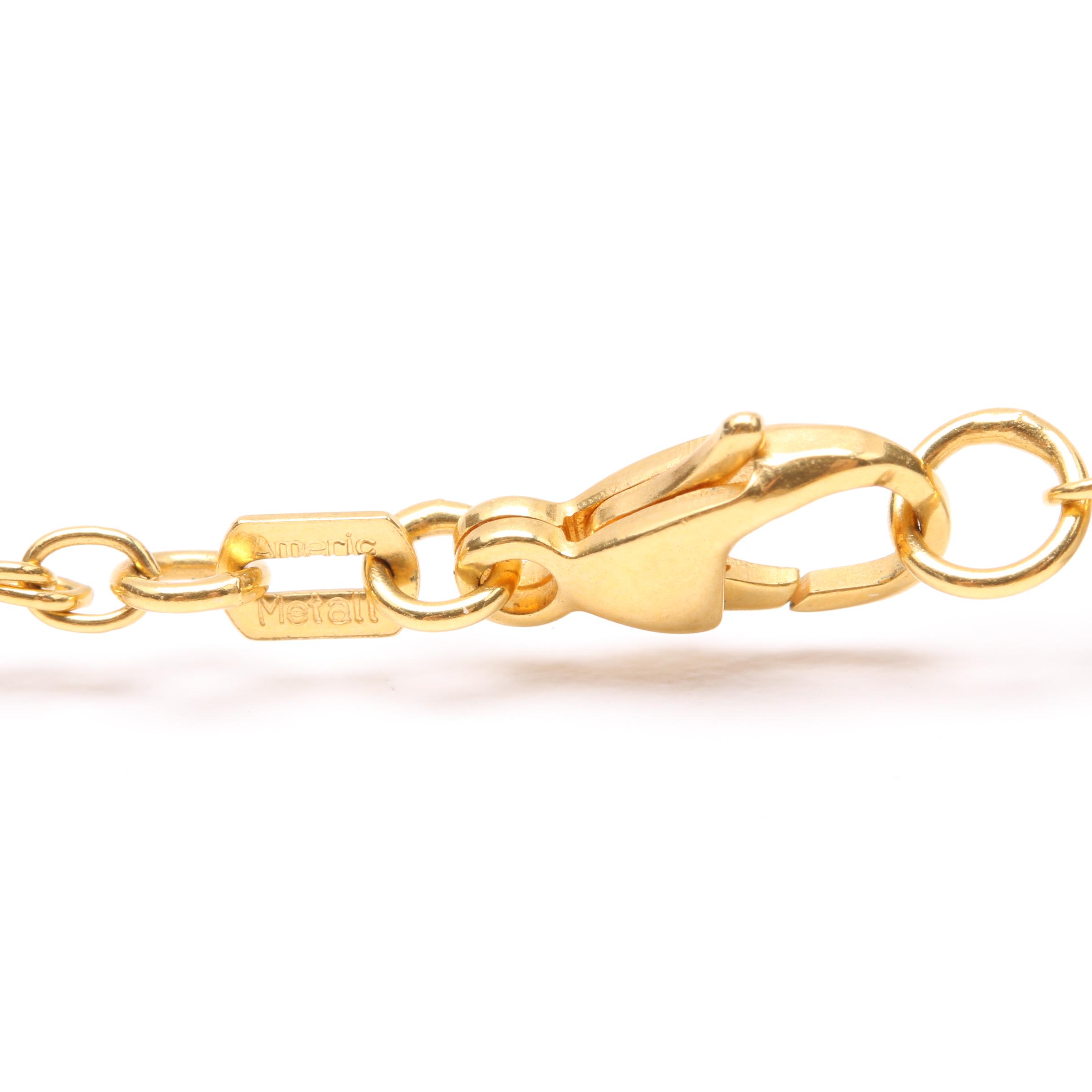 Bucherer Gold-Tone Worldwide Flag Pocket Watch with Chain