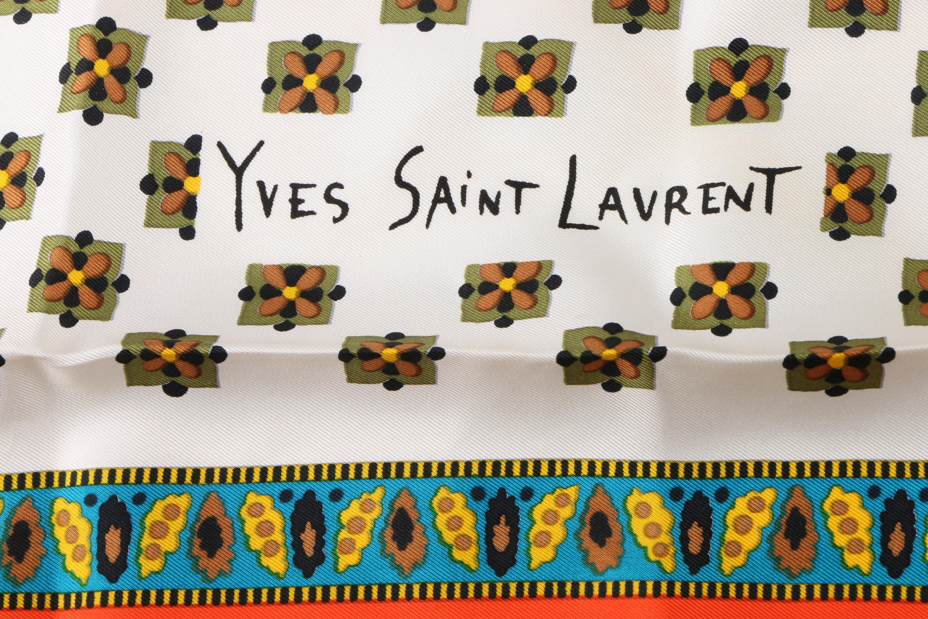 Vintage and Contemporary Scarves Including Yves Saint Laurent and Echo