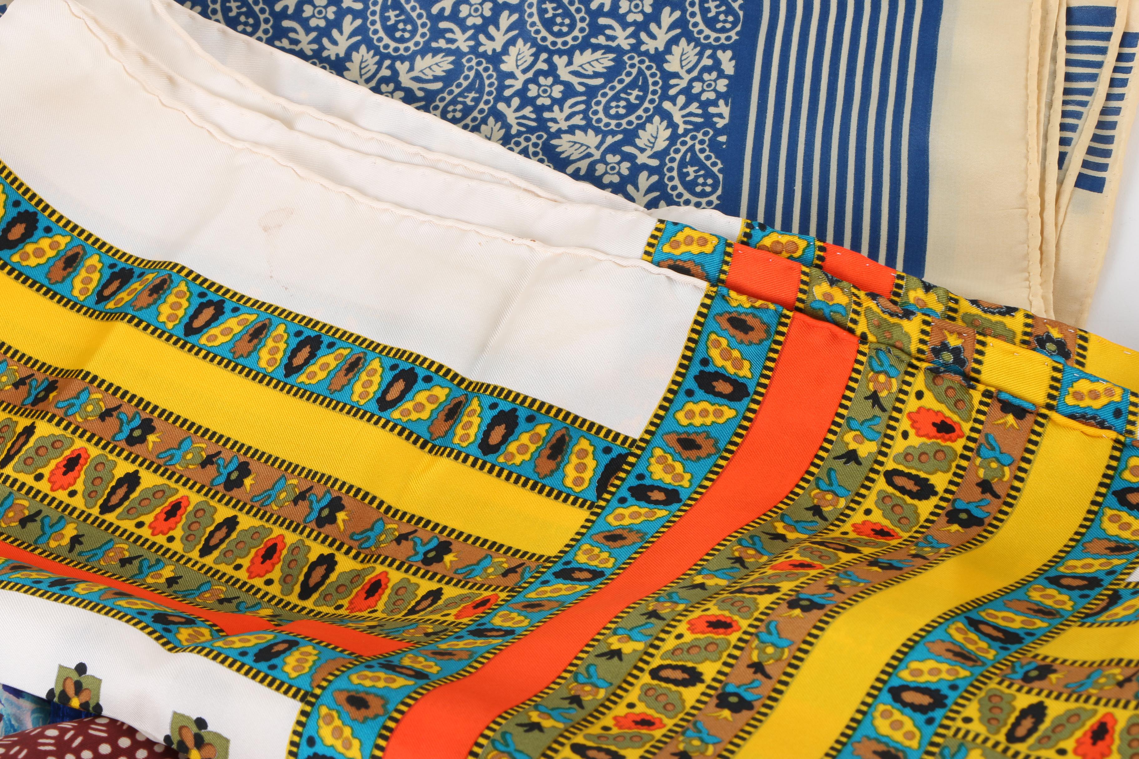 Vintage and Contemporary Scarves Including Yves Saint Laurent and Echo