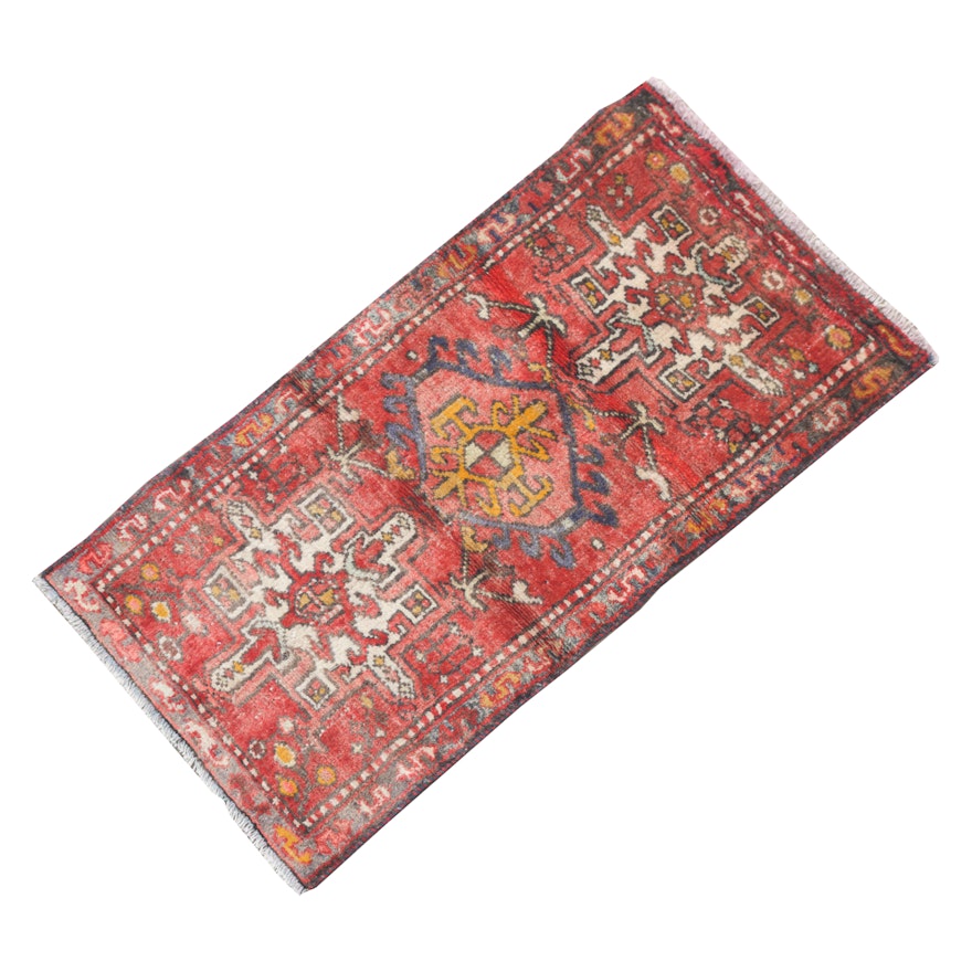 Hand-Knotted Persian Lamberan Wool Accent Rug