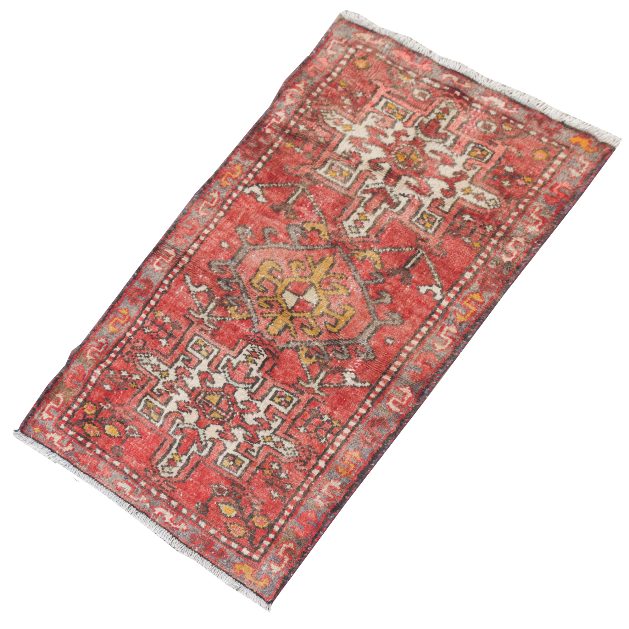 Hand-Knotted Persian Lamberan Wool Accent Rug
