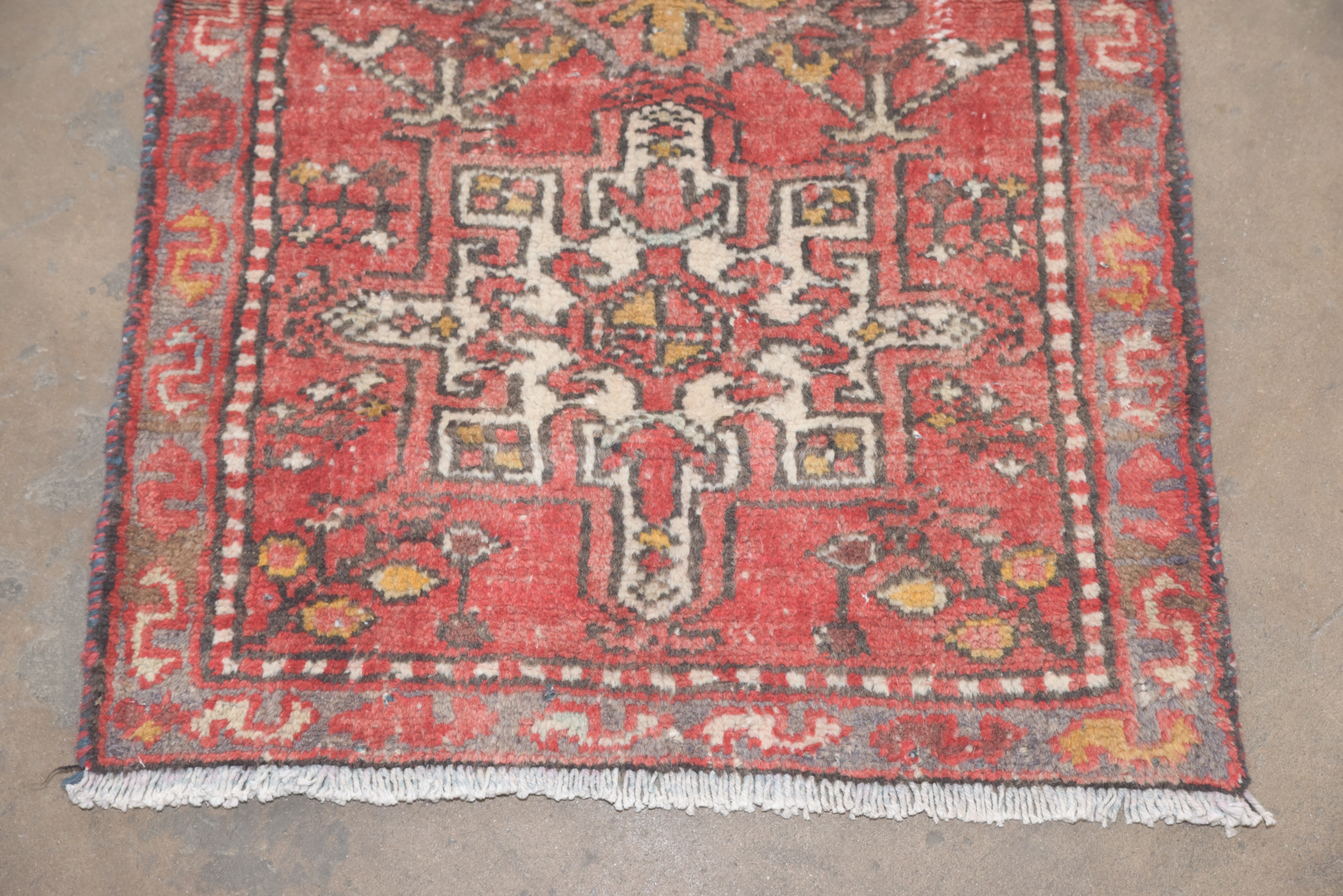 Hand-Knotted Persian Lamberan Wool Accent Rug