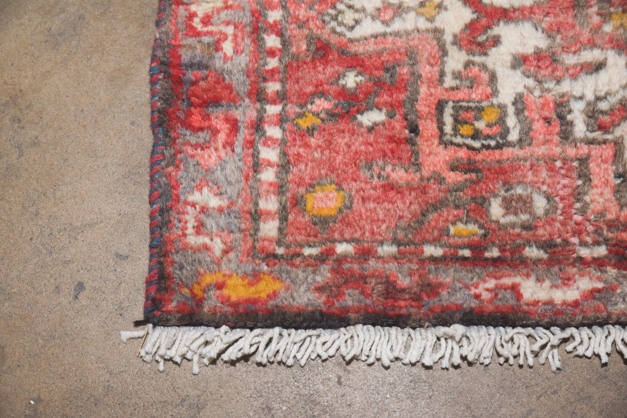 Hand-Knotted Persian Lamberan Wool Accent Rug