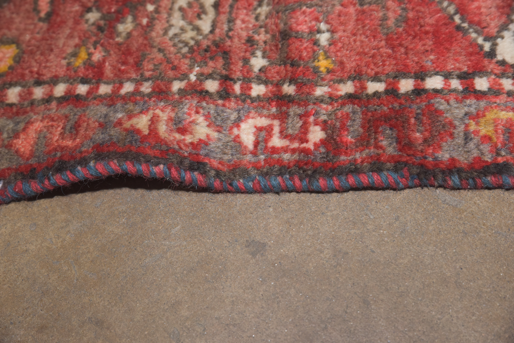 Hand-Knotted Persian Lamberan Wool Accent Rug