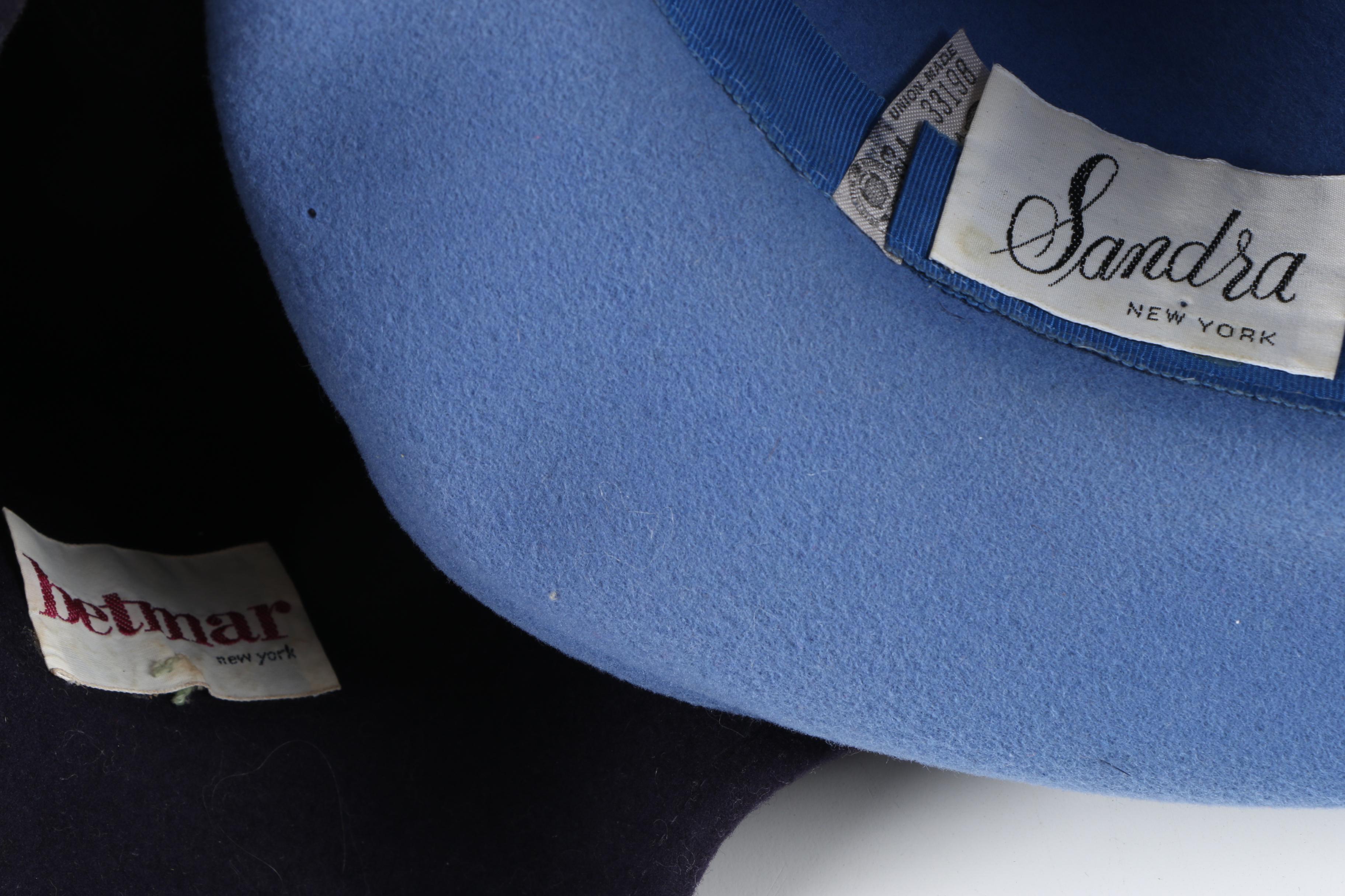 Vintage Hats Including Mr. Charles, Sandra New York, Neiman Marcus and Betmar