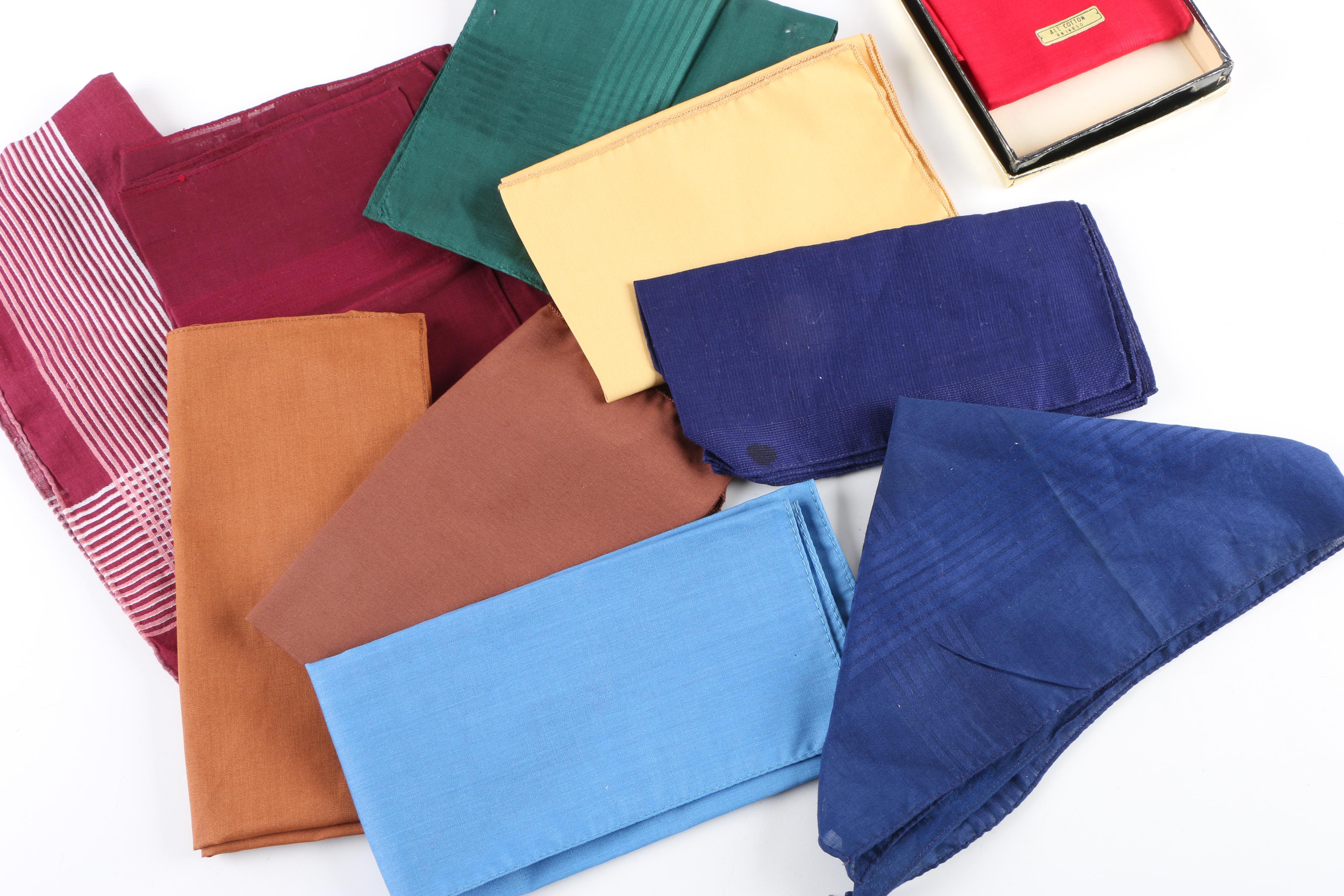 Men's Vintage Handkerchiefs Including Fabrini