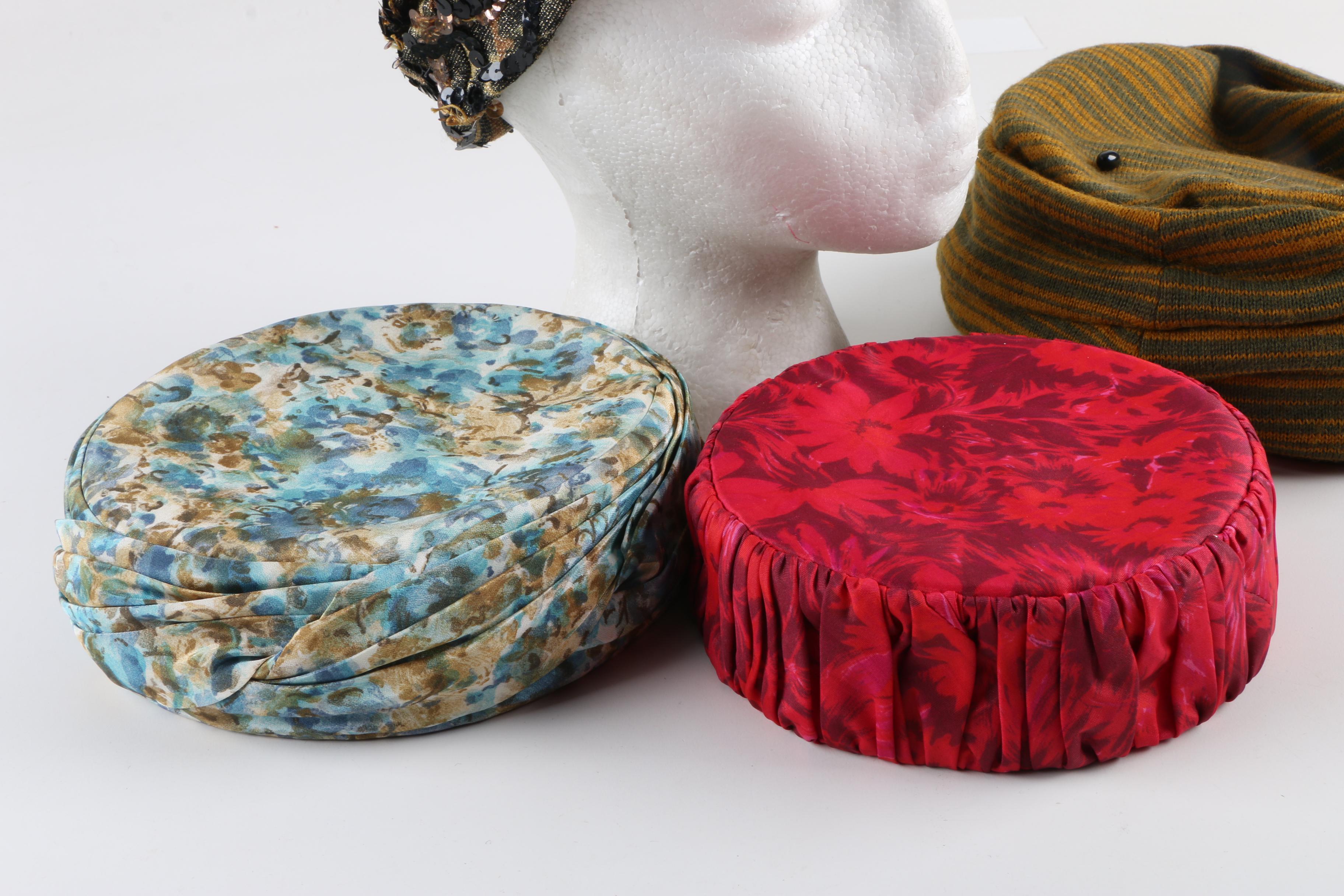 Women's Vintage Pillbox Hats Including Lottie Burleson and Neiman Marcus
