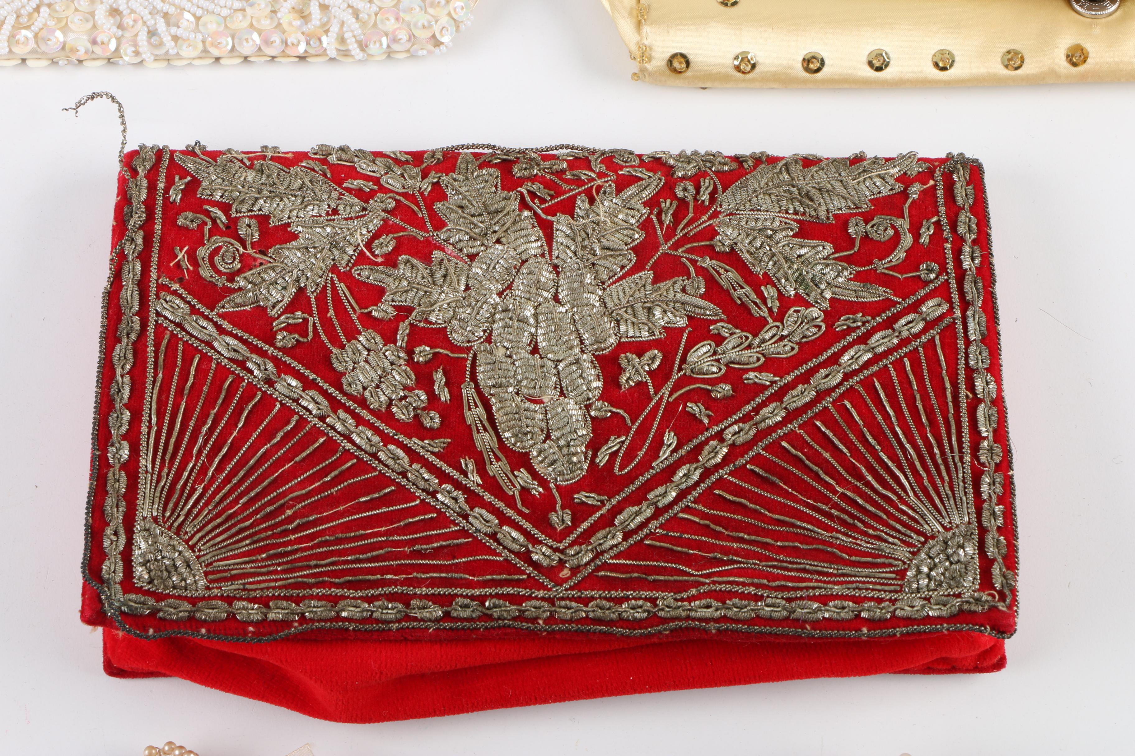 Vintage Evening Bags Featuring Starlite Metalwork Embroidery and Beading