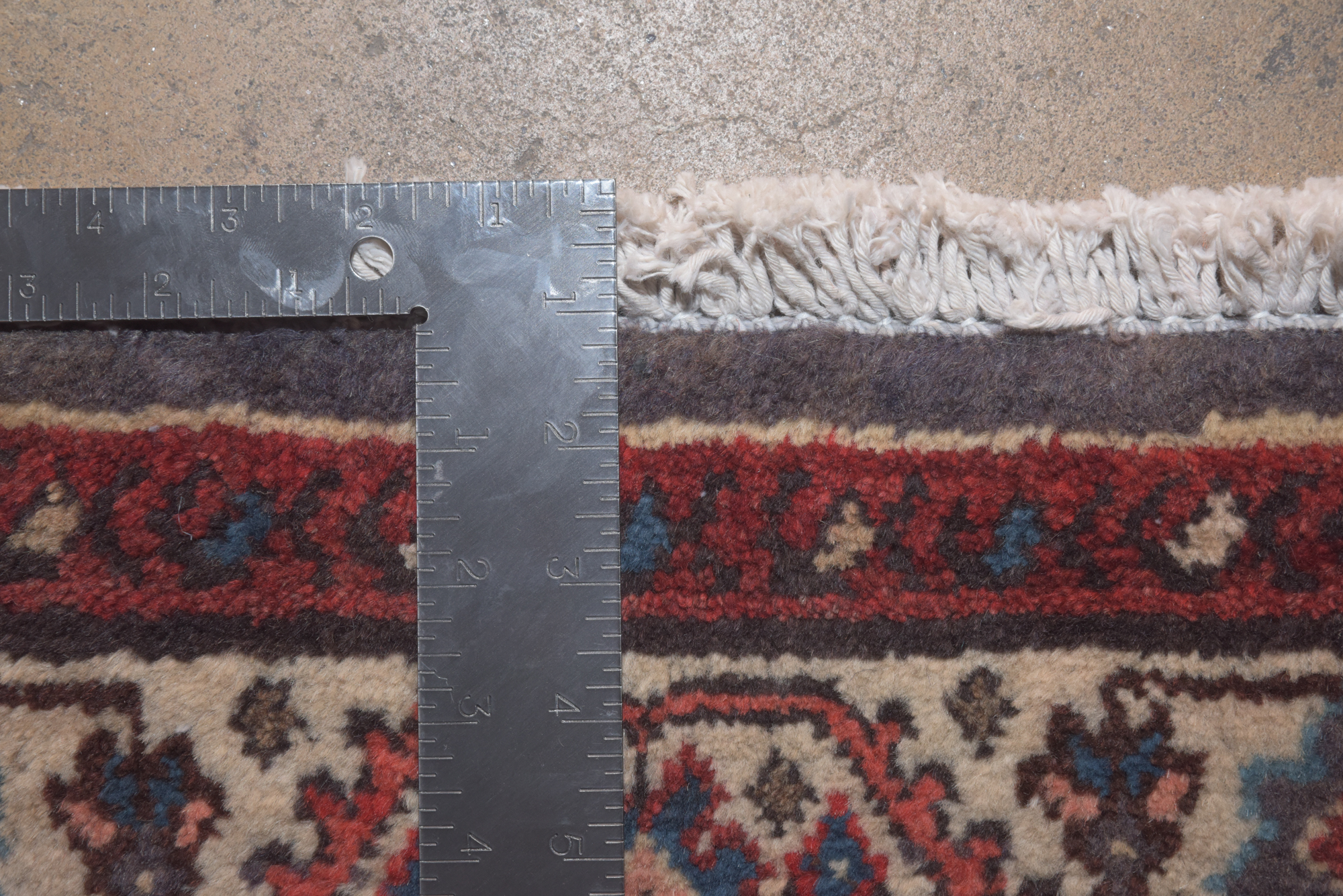 Hand-Knotted Persian Hamadan Wool Carpet Runner