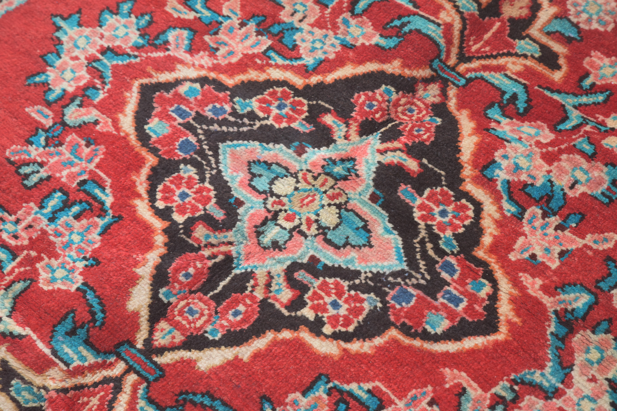 Hand-Knotted Persian Hamadan Wool Area Rug