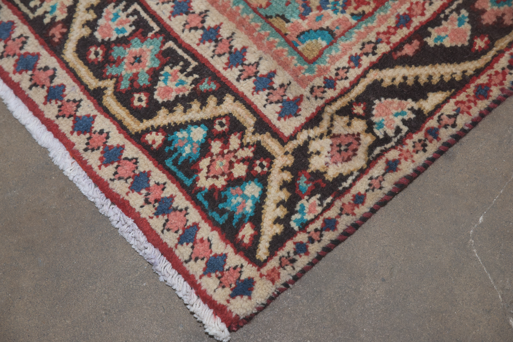 Hand-Knotted Persian Hamadan Wool Area Rug
