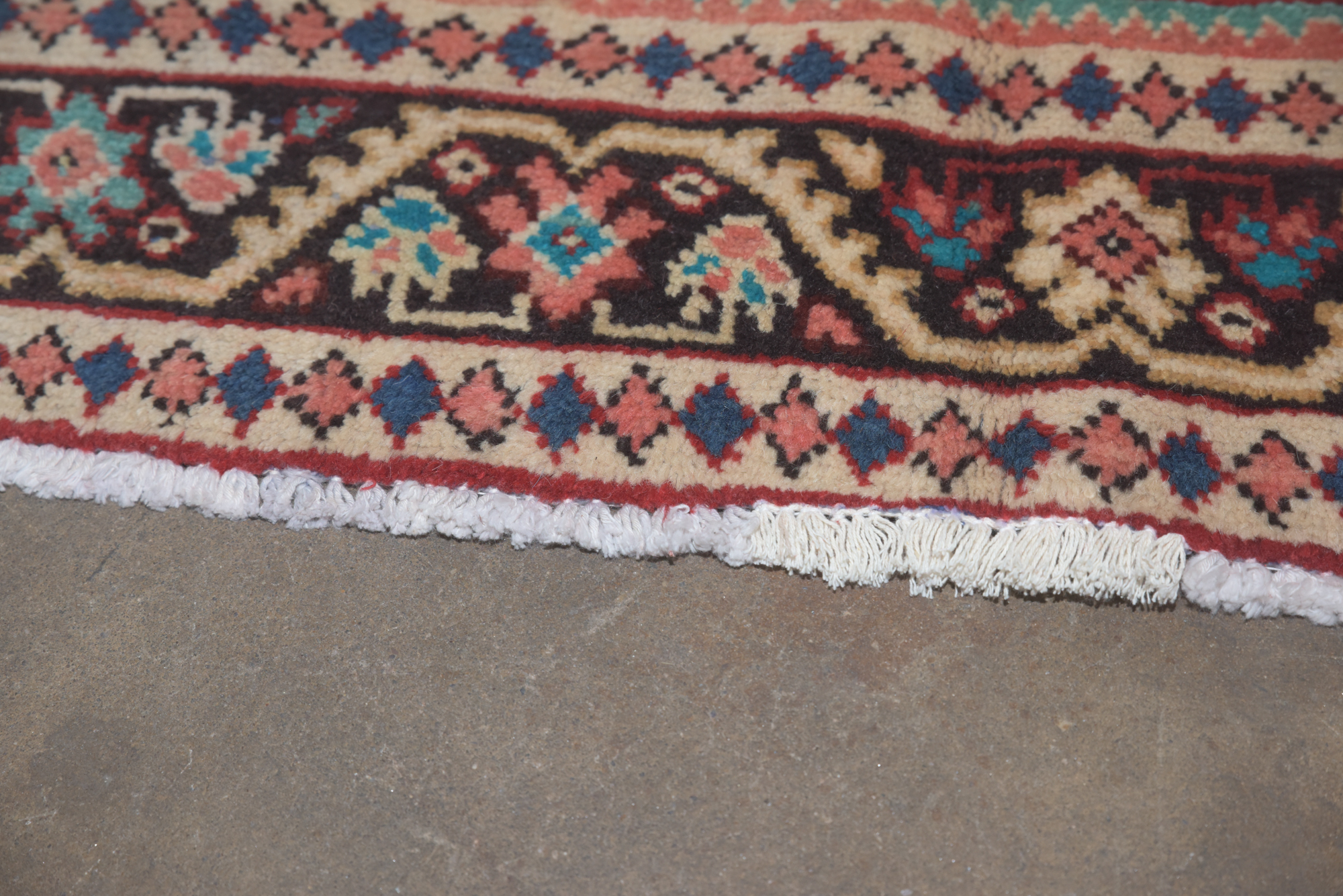 Hand-Knotted Persian Hamadan Wool Area Rug