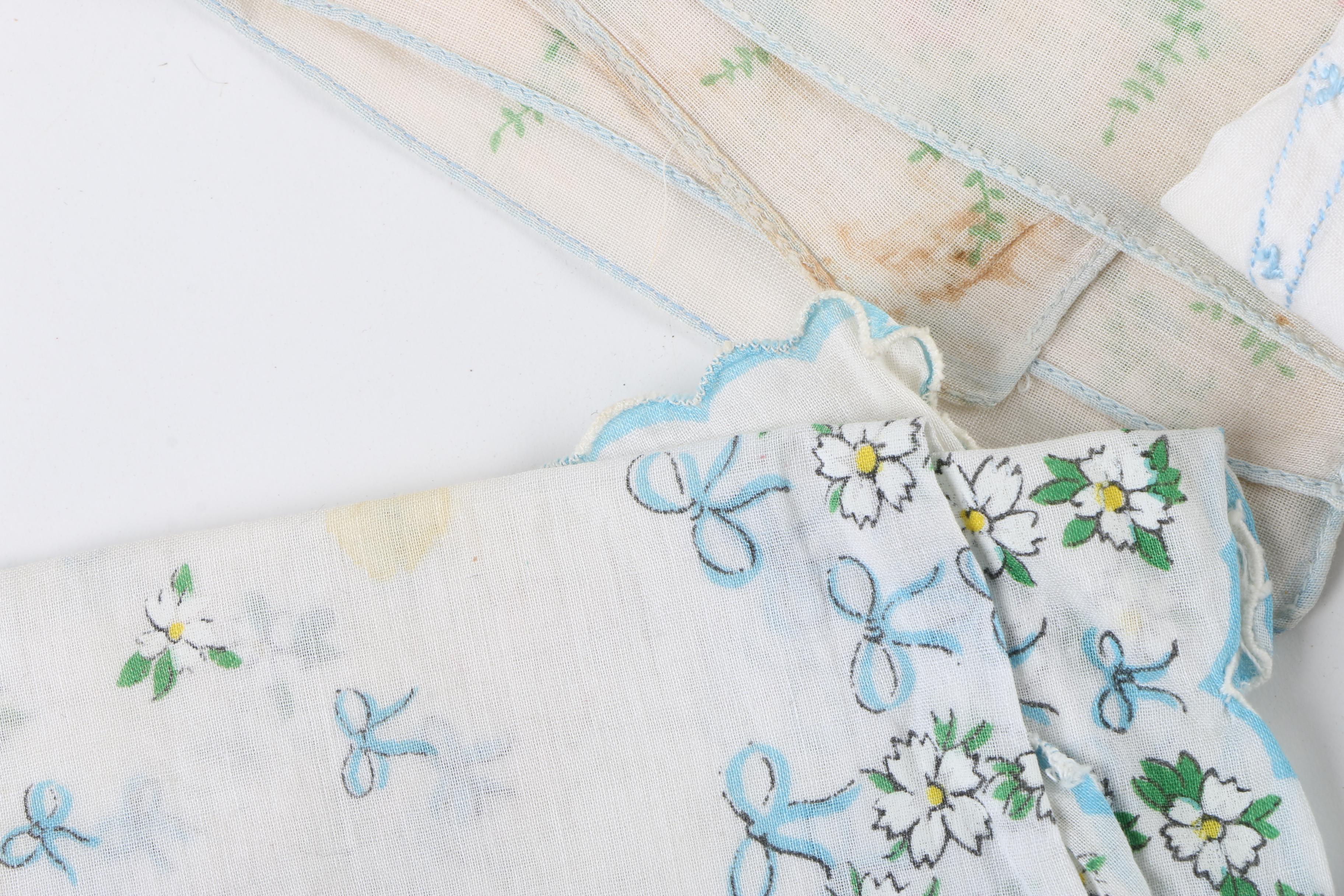 Women's Vintage Handkerchiefs Including Crochet, Embroidery and Floral Prints