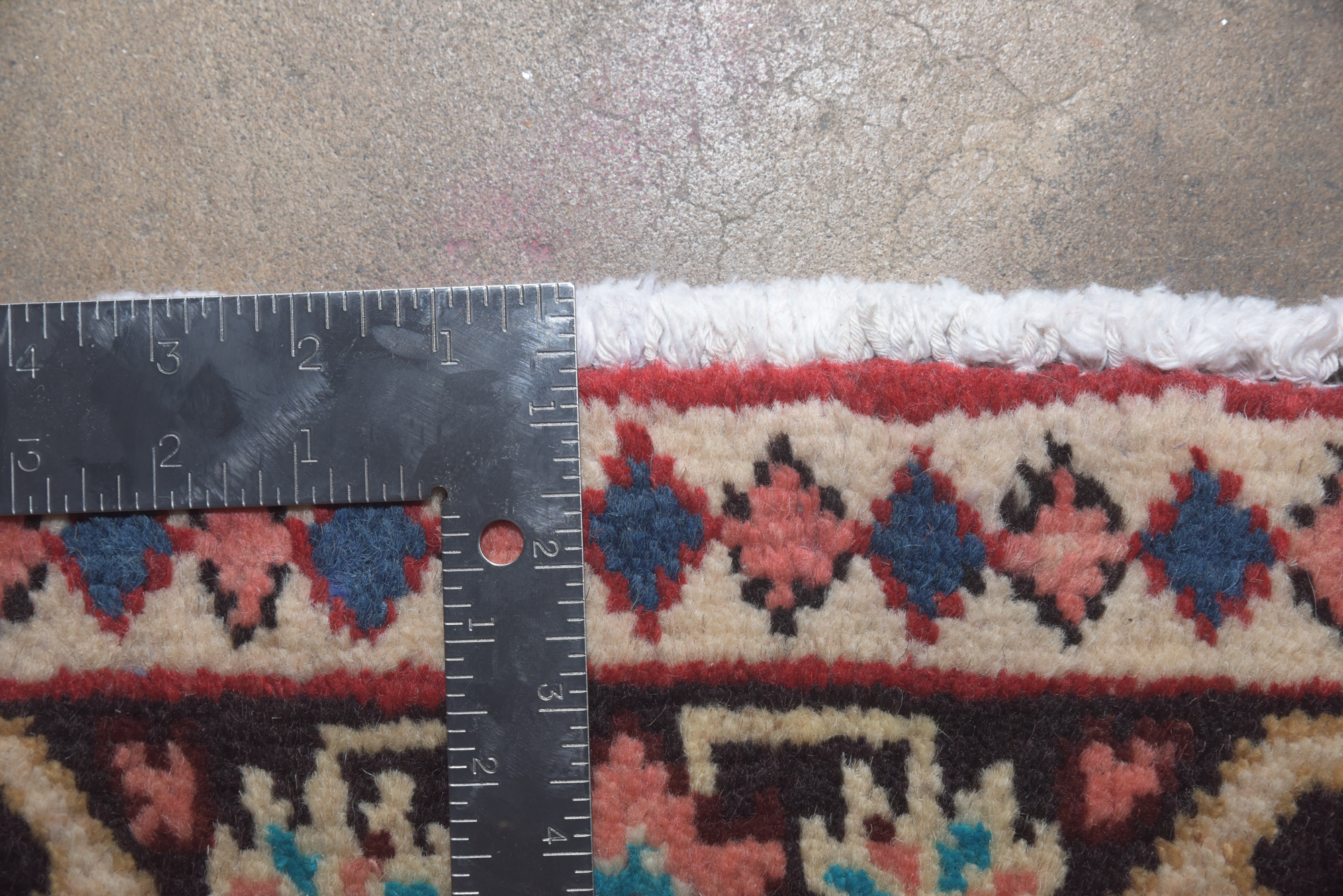 Hand-Knotted Persian Hamadan Wool Area Rug