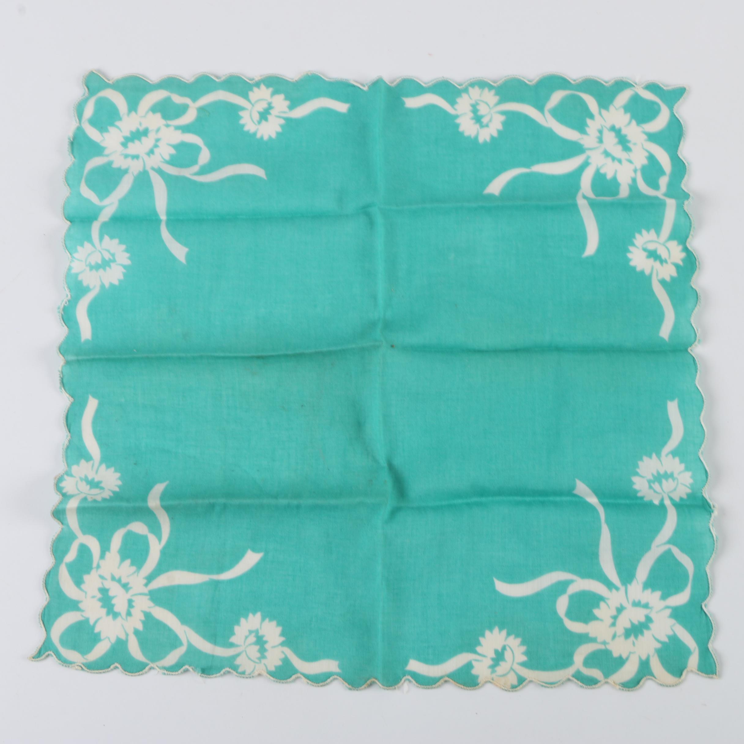 Women's Vintage Handkerchiefs Including Crochet, Embroidery and Floral Prints