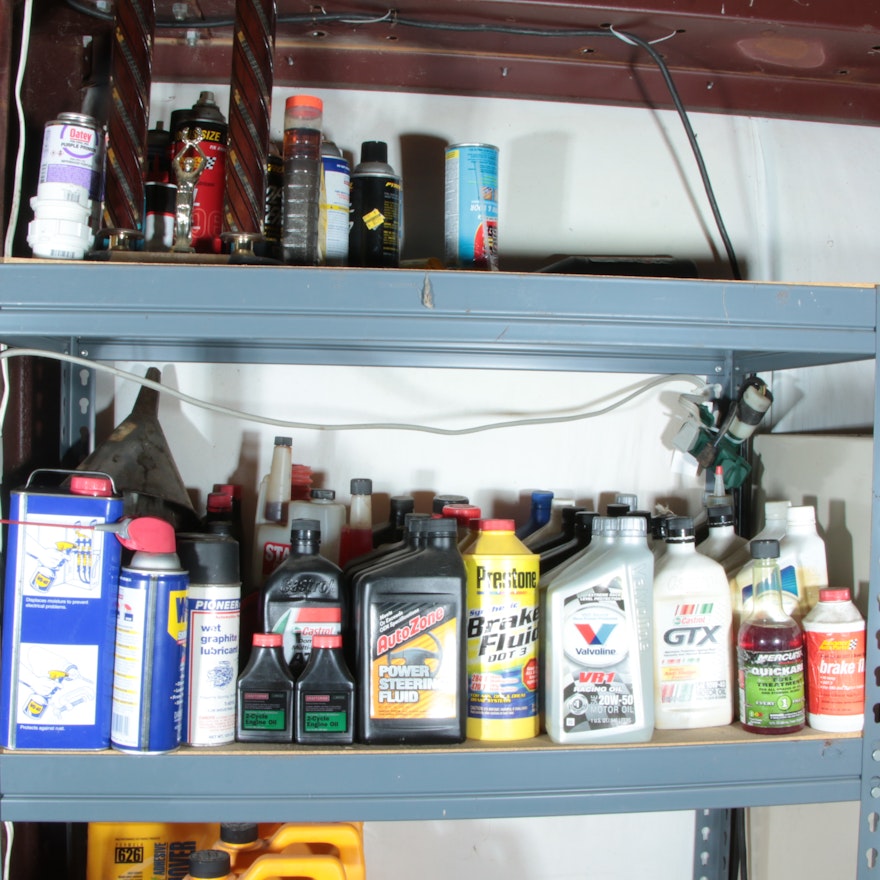 Motor Oil, Brake Fluid, WD-40 and Other Chemicals and Cleaners