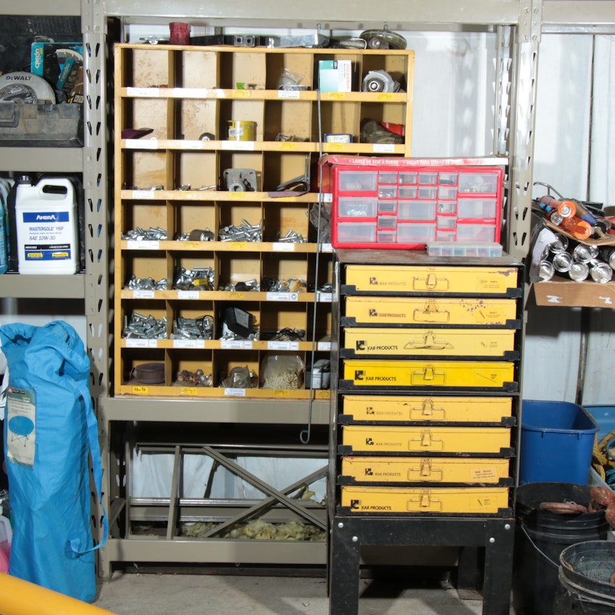 Workshop Storage Units and Various Tools