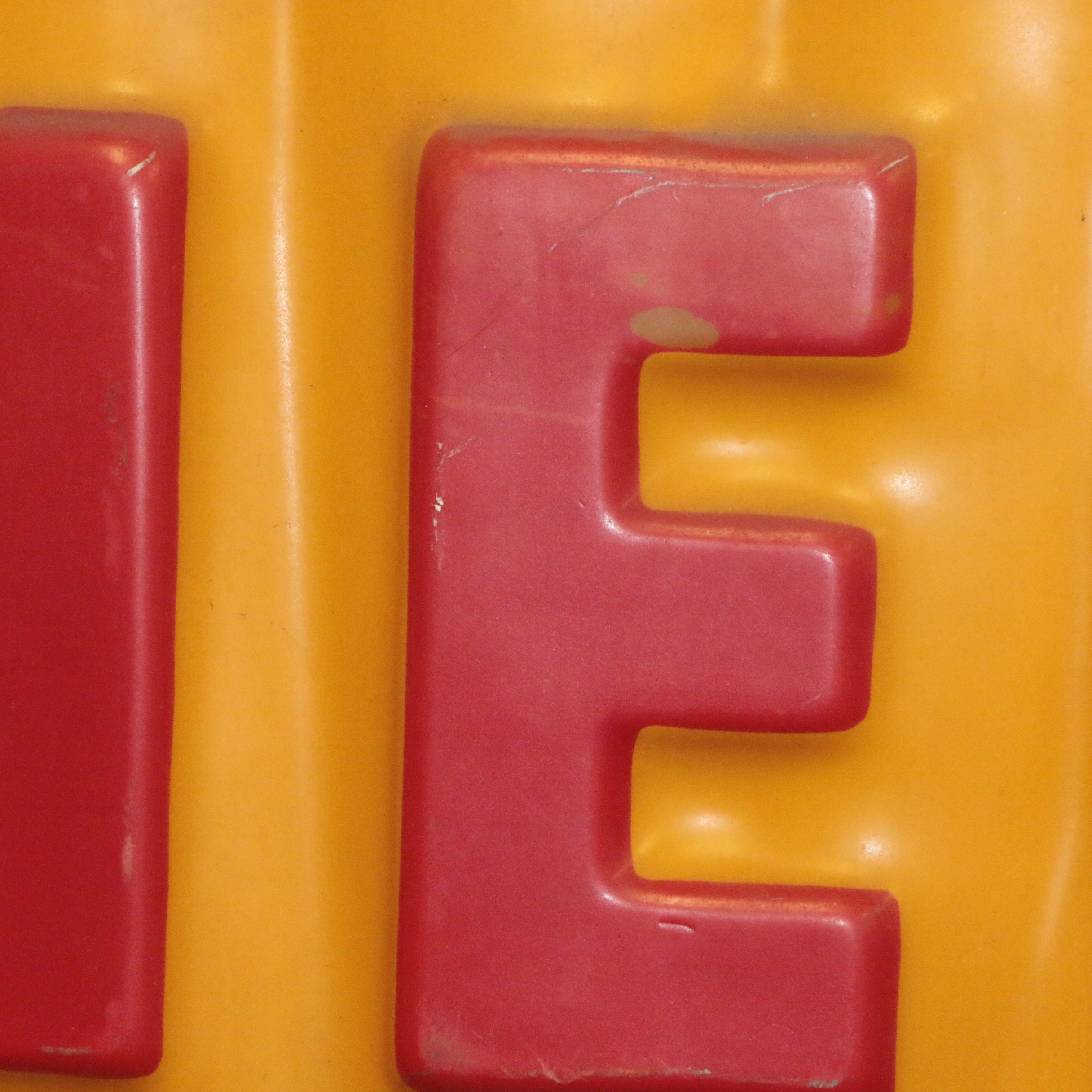 Vintage Plastic Shell Station Sign