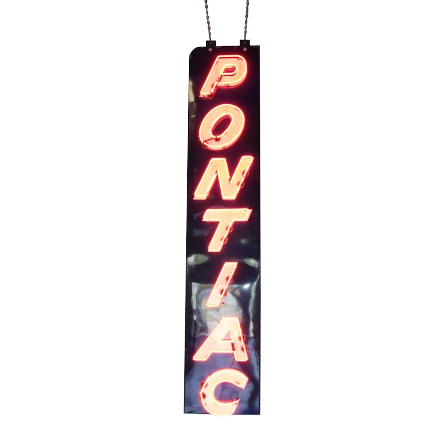 "Pontiac" Large Neon Sign