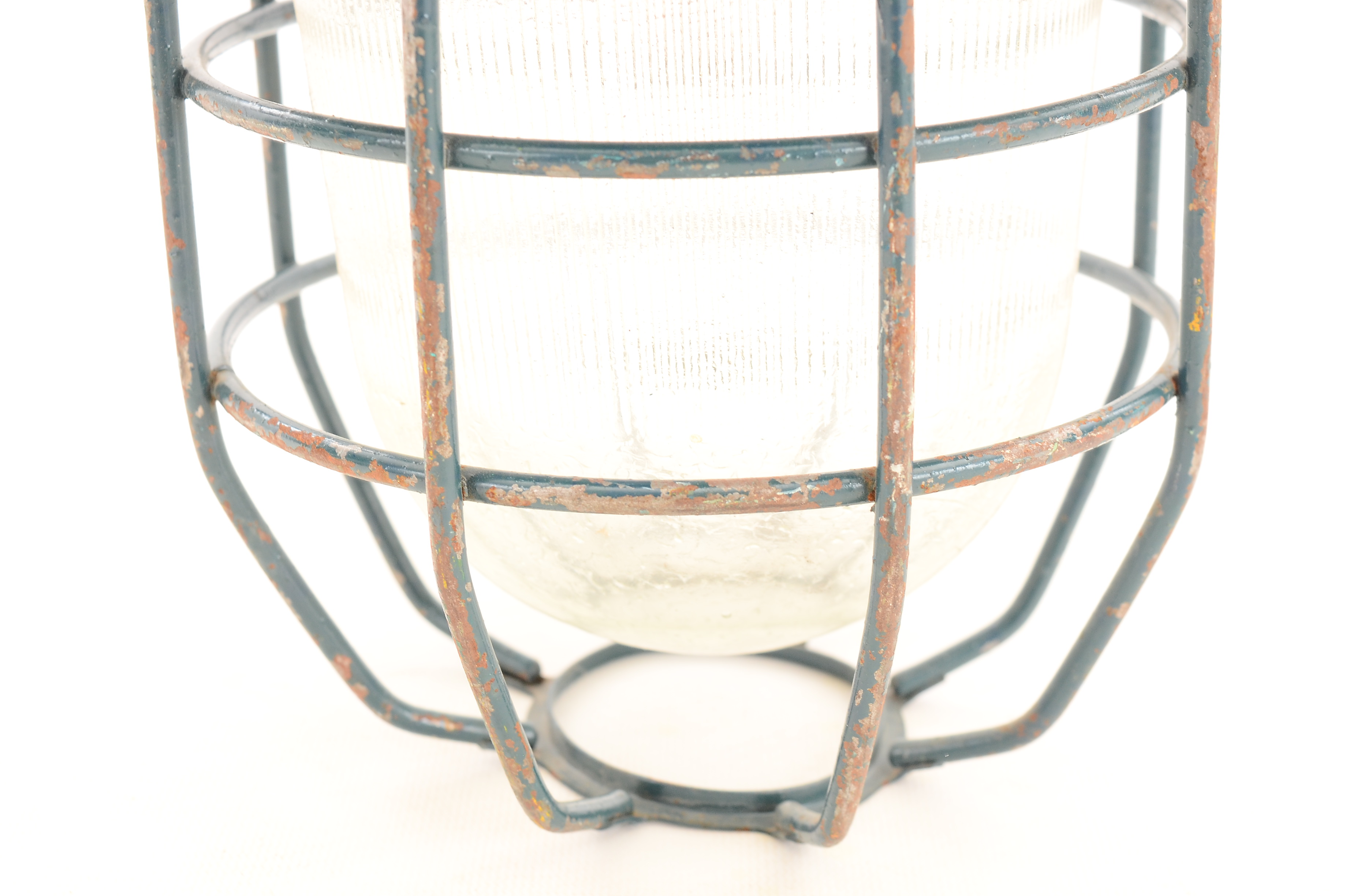 Russian Industrial Hanging Cage Light