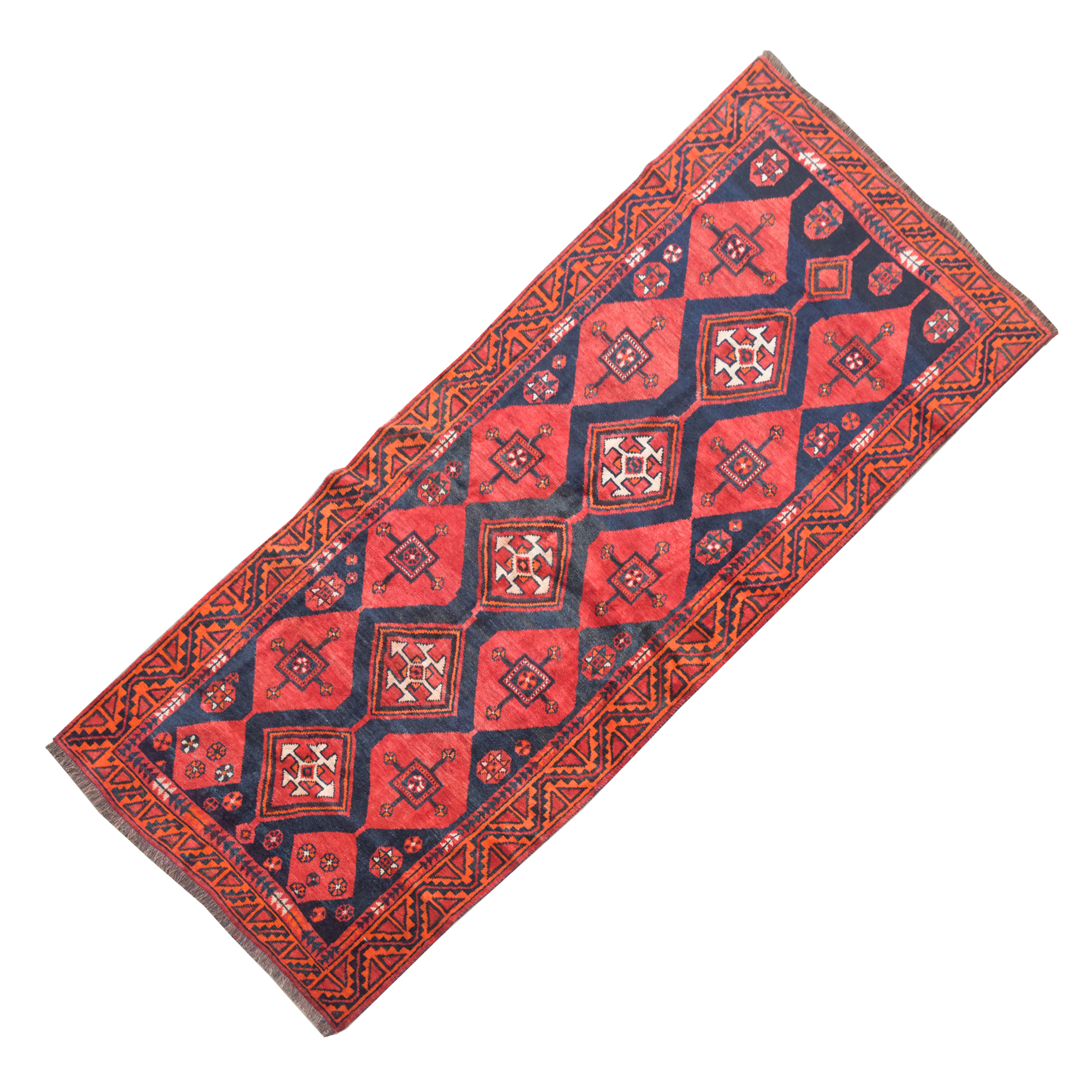 Hand-Knotted Persian Qashqai Wool Area Rug