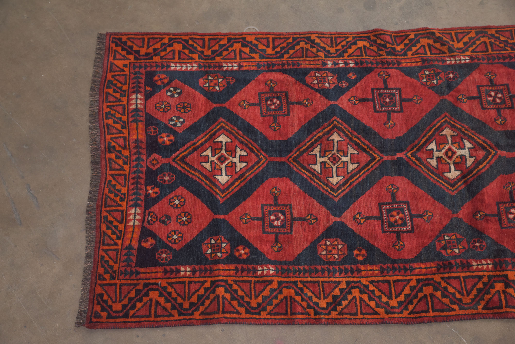 Hand-Knotted Persian Qashqai Wool Area Rug
