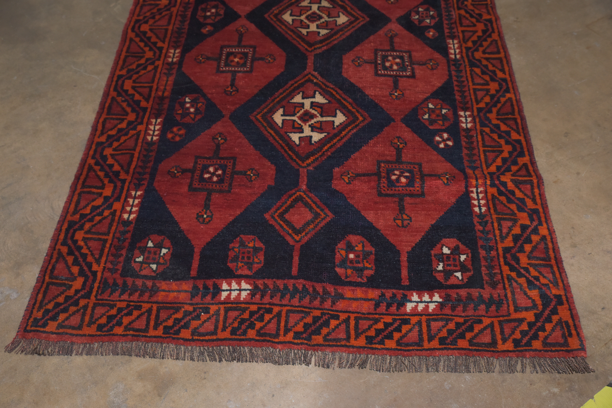 Hand-Knotted Persian Qashqai Wool Area Rug