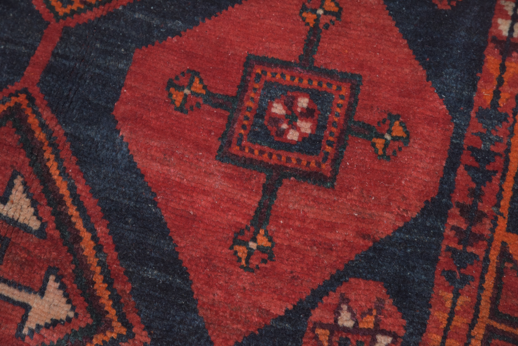 Hand-Knotted Persian Qashqai Wool Area Rug