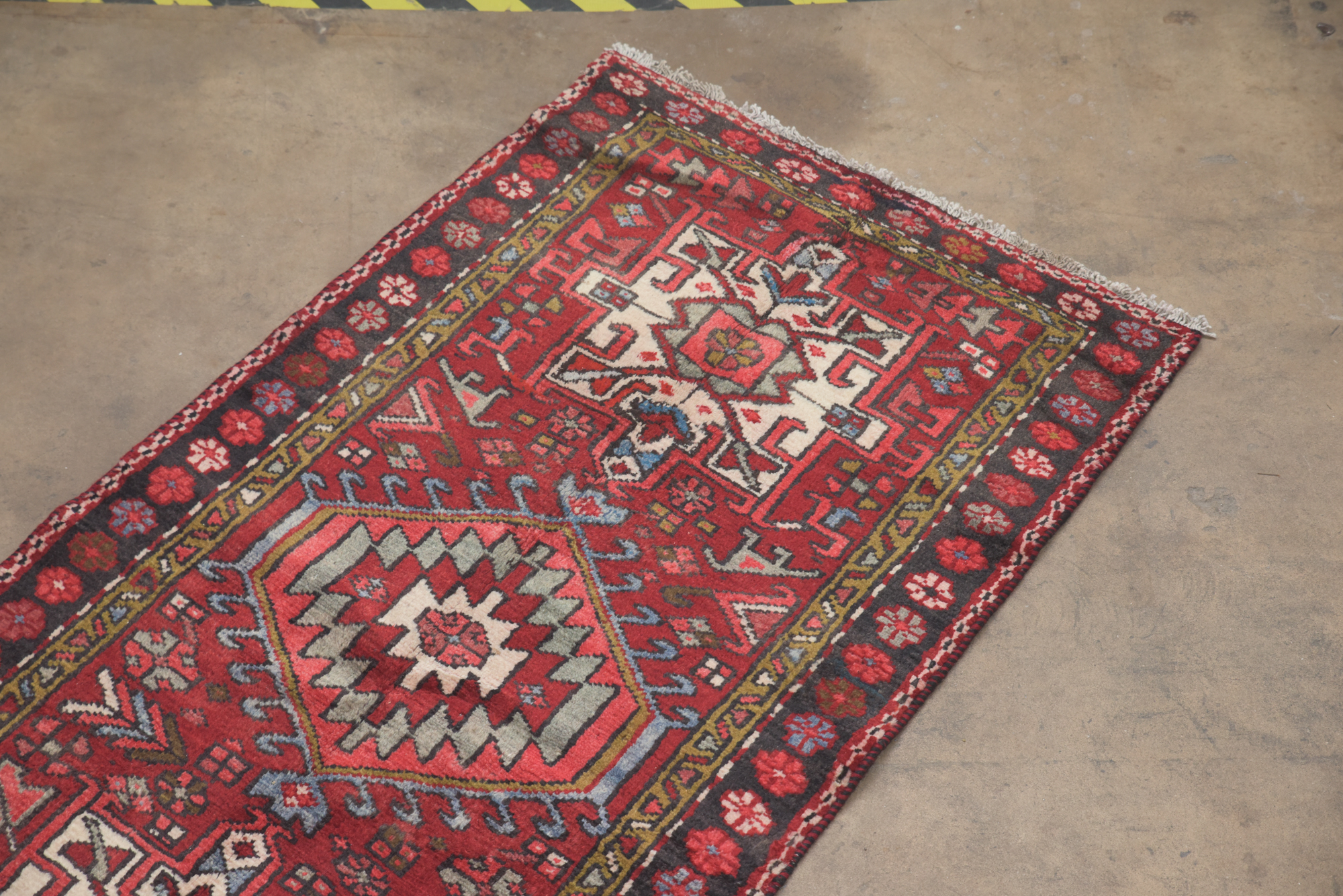 Hand-Knotted Persian Lamberan Wool Carpet Runner