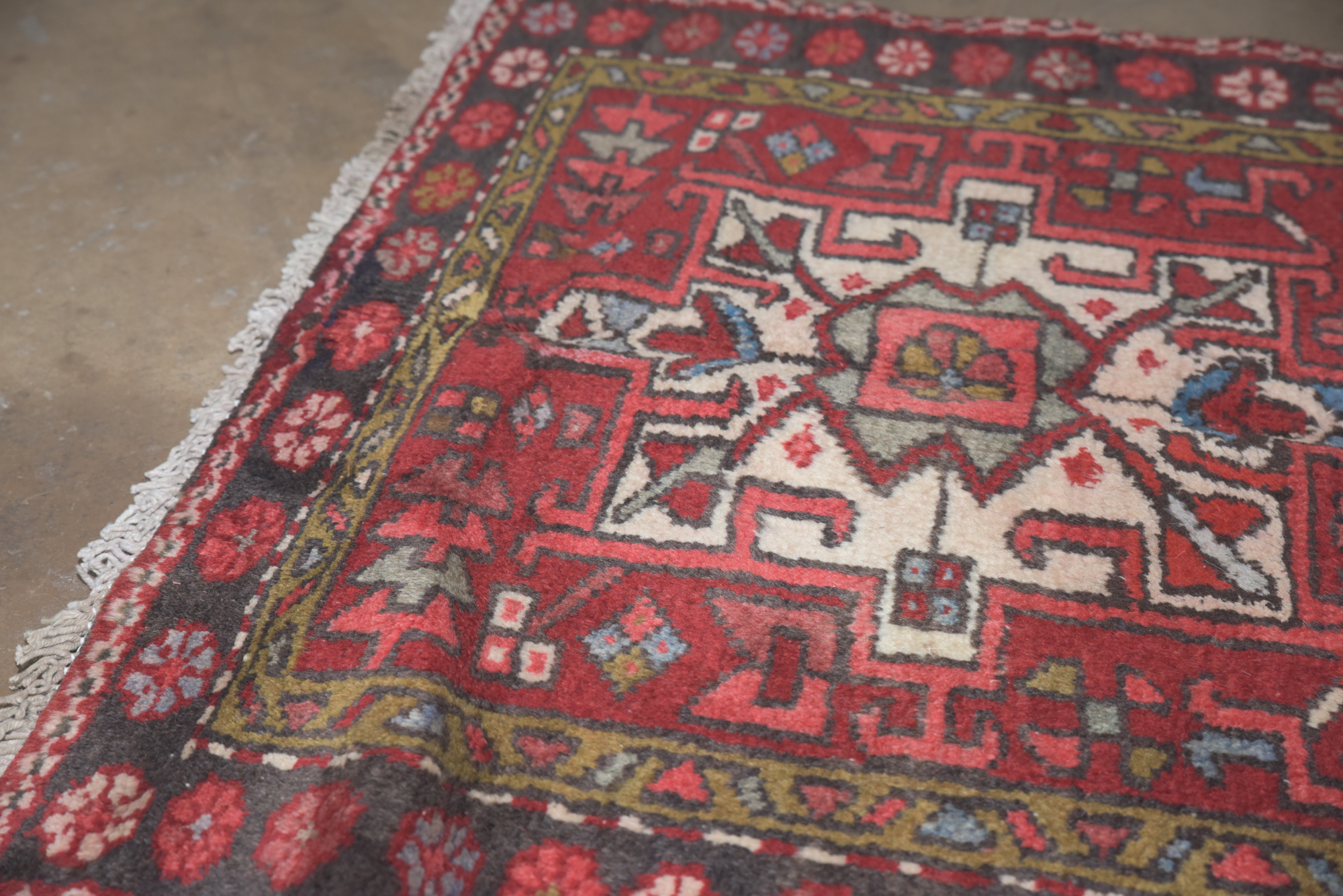 Hand-Knotted Persian Lamberan Wool Carpet Runner