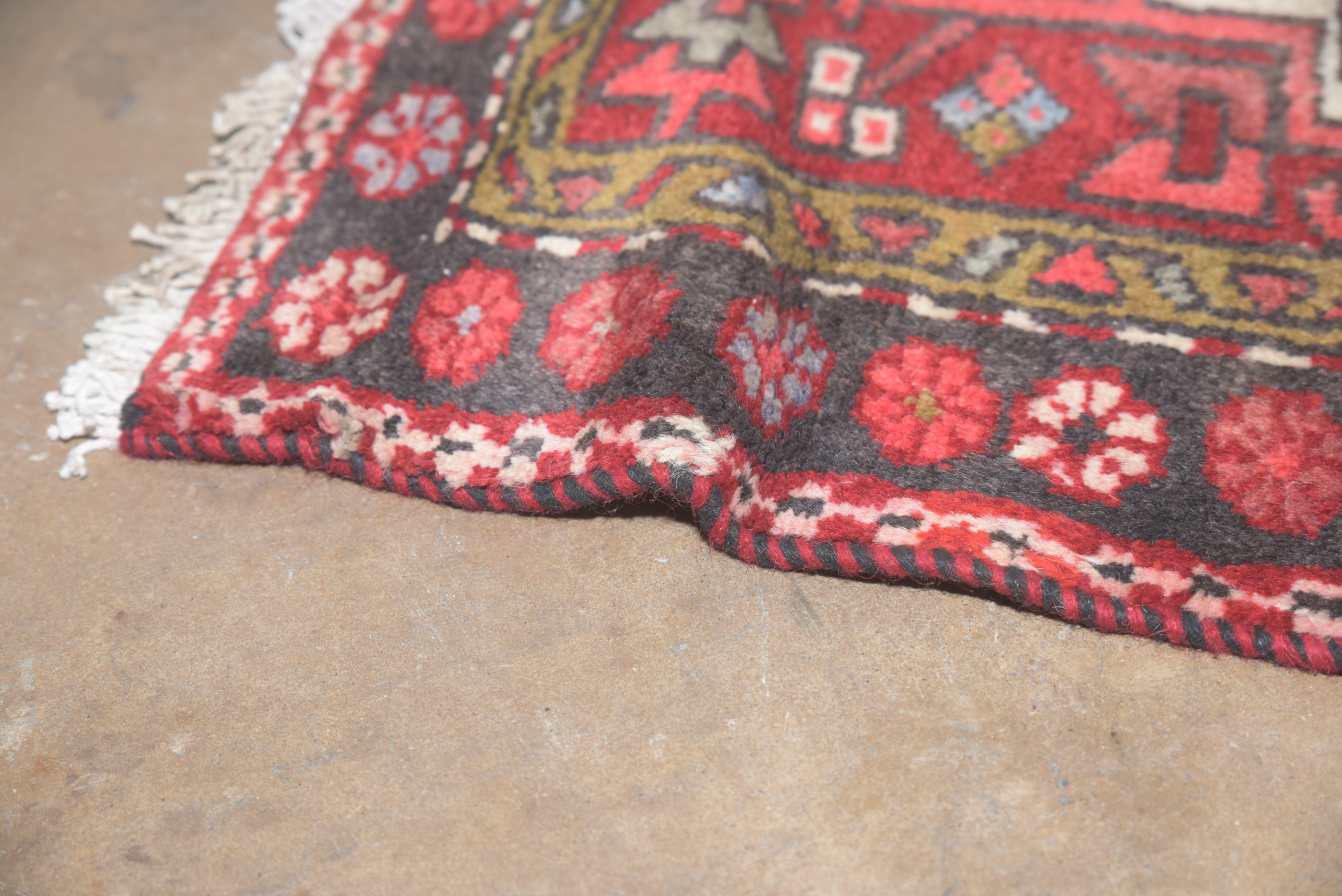 Hand-Knotted Persian Lamberan Wool Carpet Runner