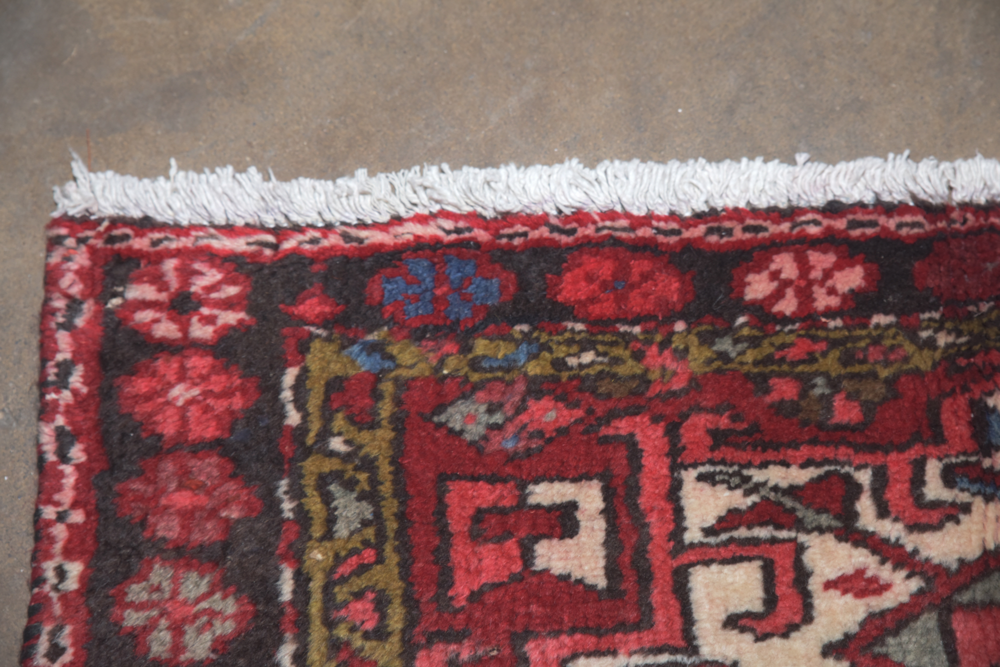 Hand-Knotted Persian Lamberan Wool Carpet Runner