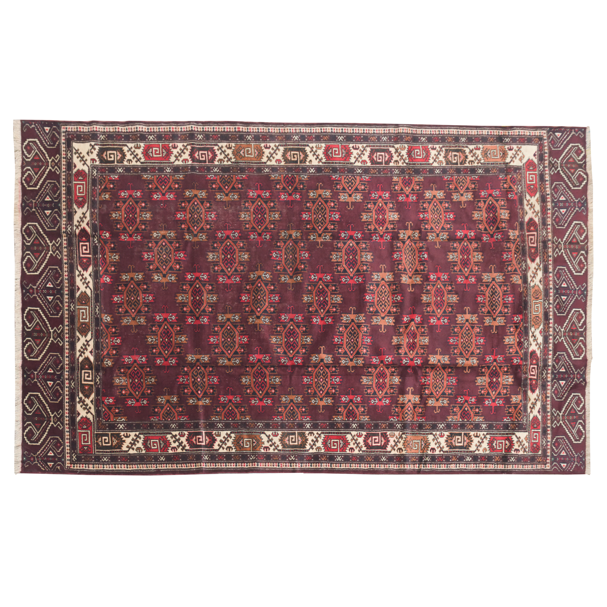 Hand-Knotted Turkish Yomut Wool Area Rug