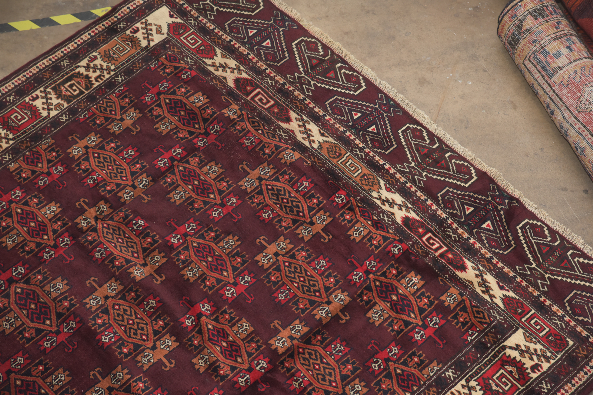 Hand-Knotted Turkish Yomut Wool Area Rug
