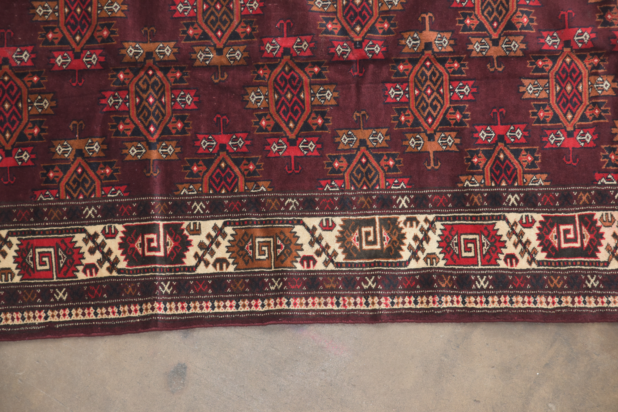 Hand-Knotted Turkish Yomut Wool Area Rug