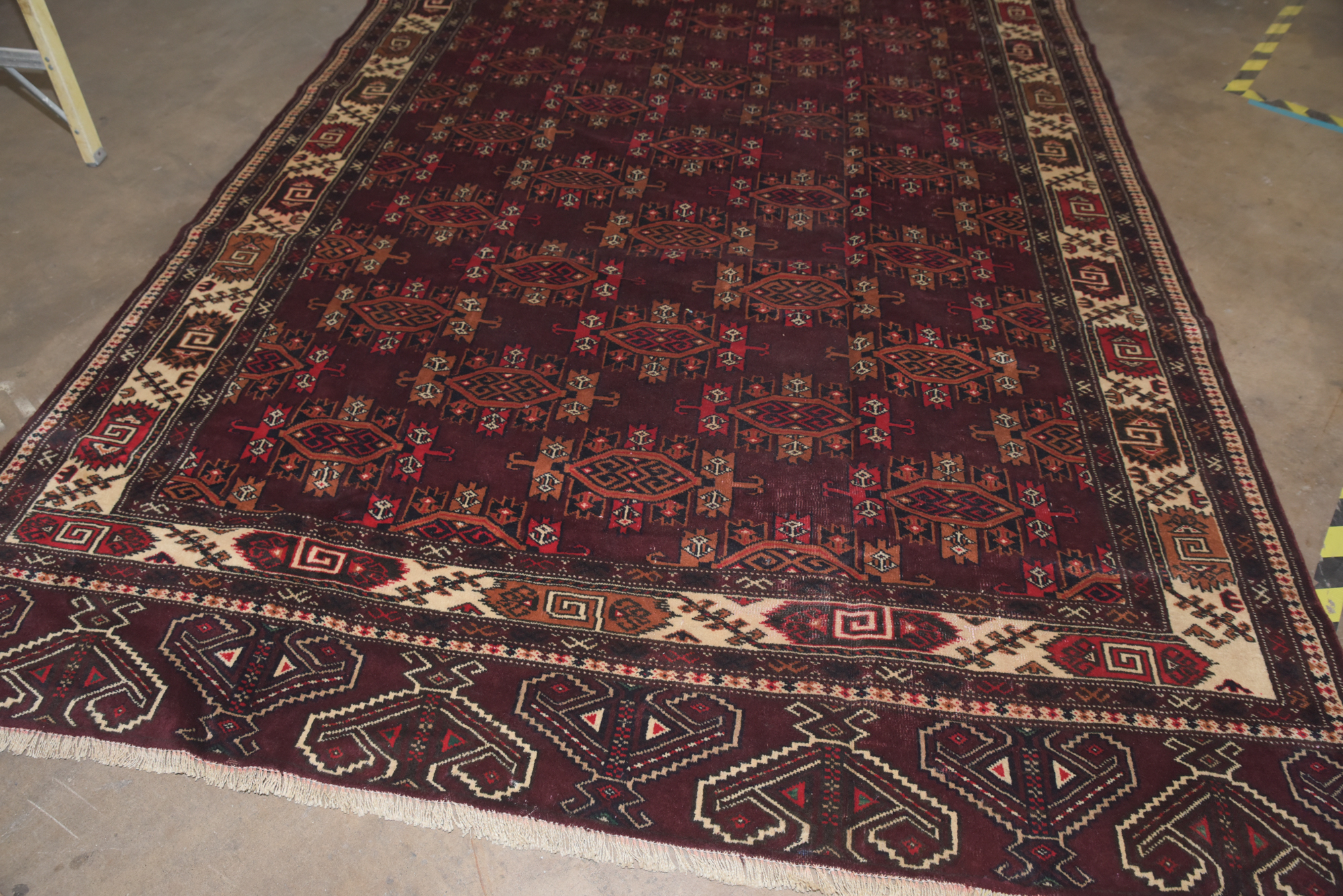 Hand-Knotted Turkish Yomut Wool Area Rug