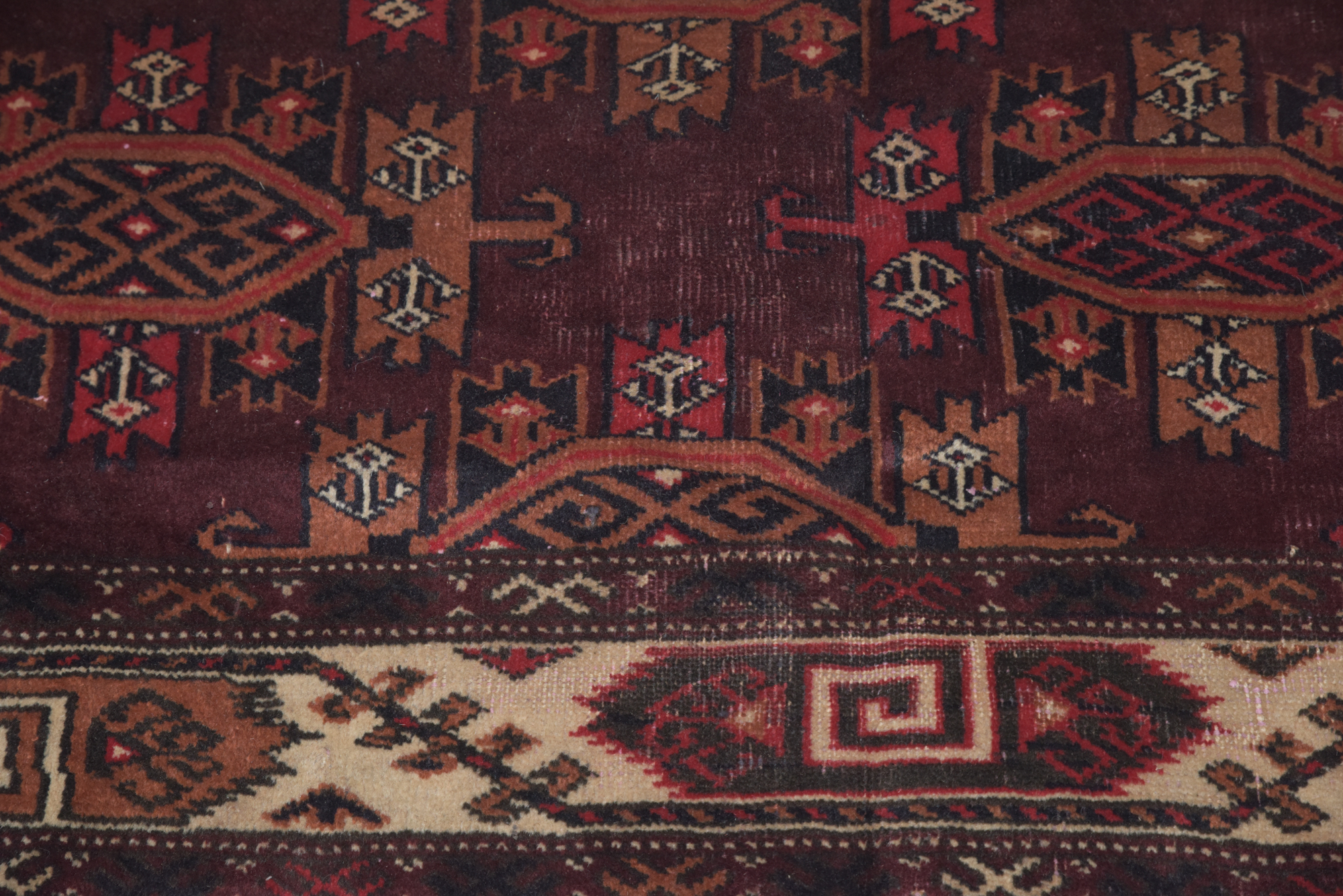 Hand-Knotted Turkish Yomut Wool Area Rug