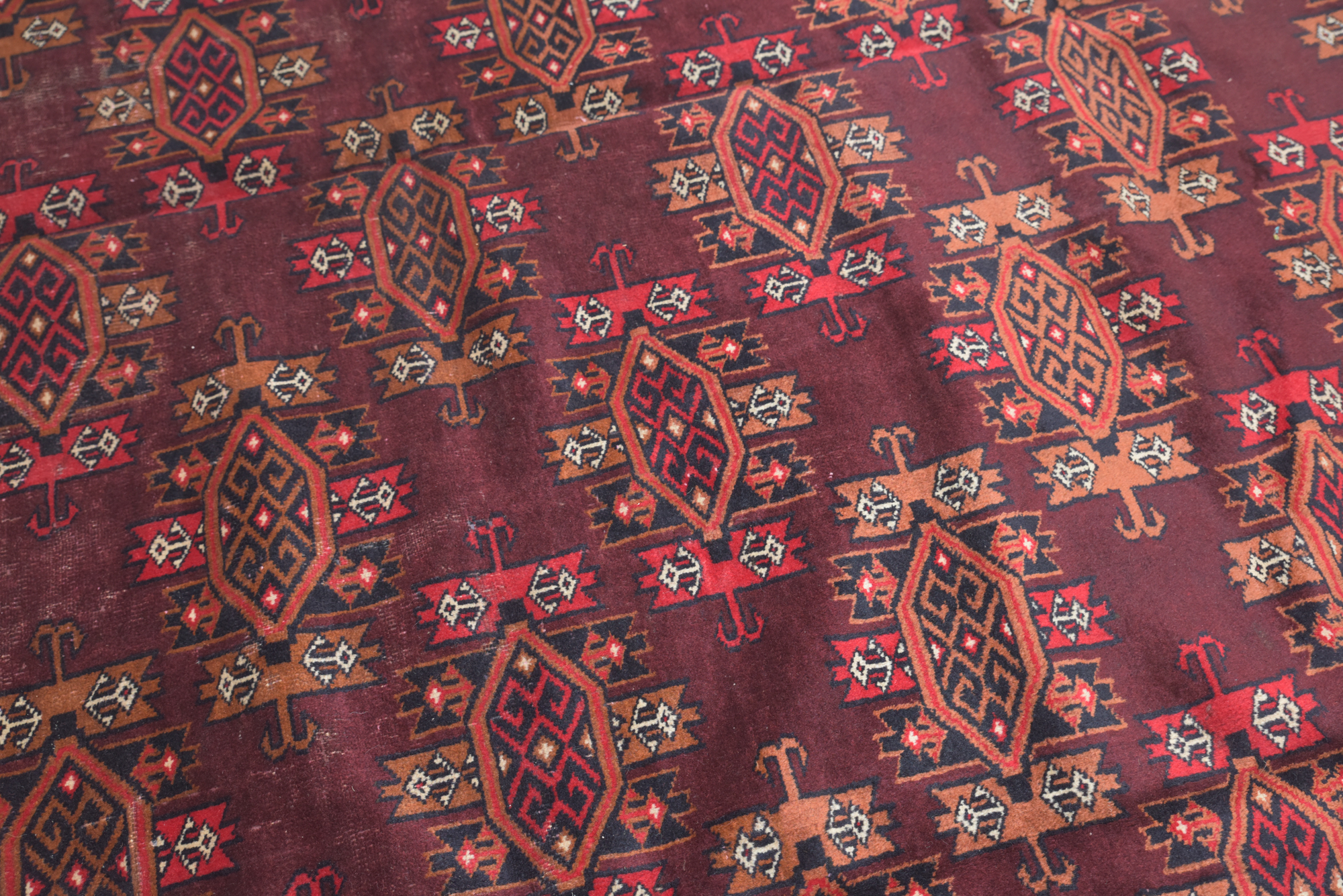 Hand-Knotted Turkish Yomut Wool Area Rug