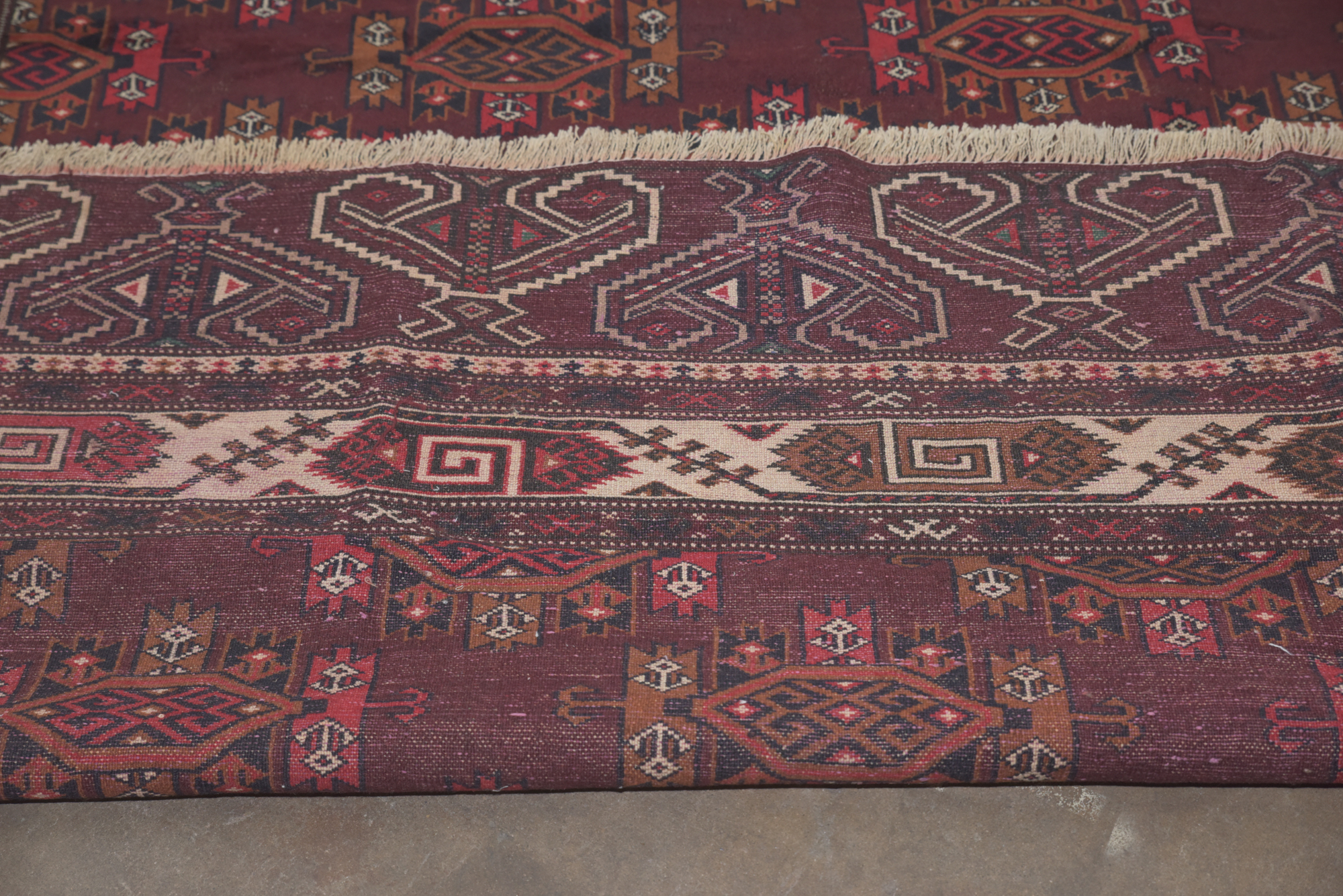 Hand-Knotted Turkish Yomut Wool Area Rug