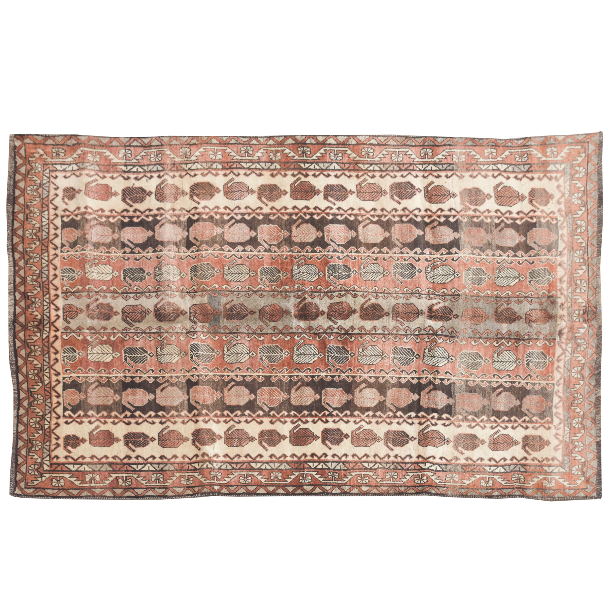 Hand-Knotted Persian Afshar Wool Area Rug